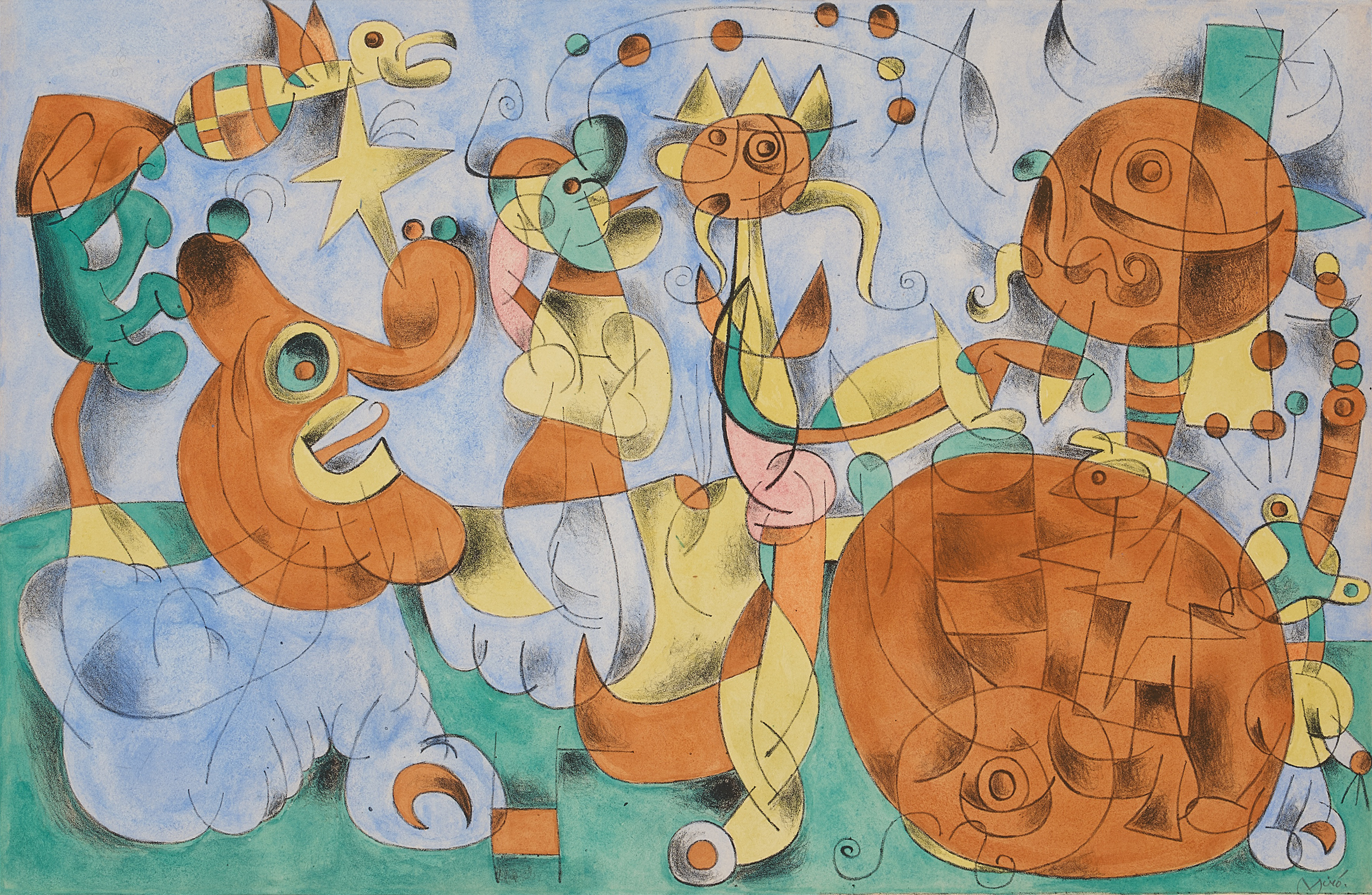 Joan Miró — Chez le roi de Pologne: Ubu Roi, planche III