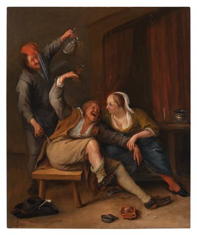 Self-portrait of the artist as a toper, robbed of his purse in a brothel