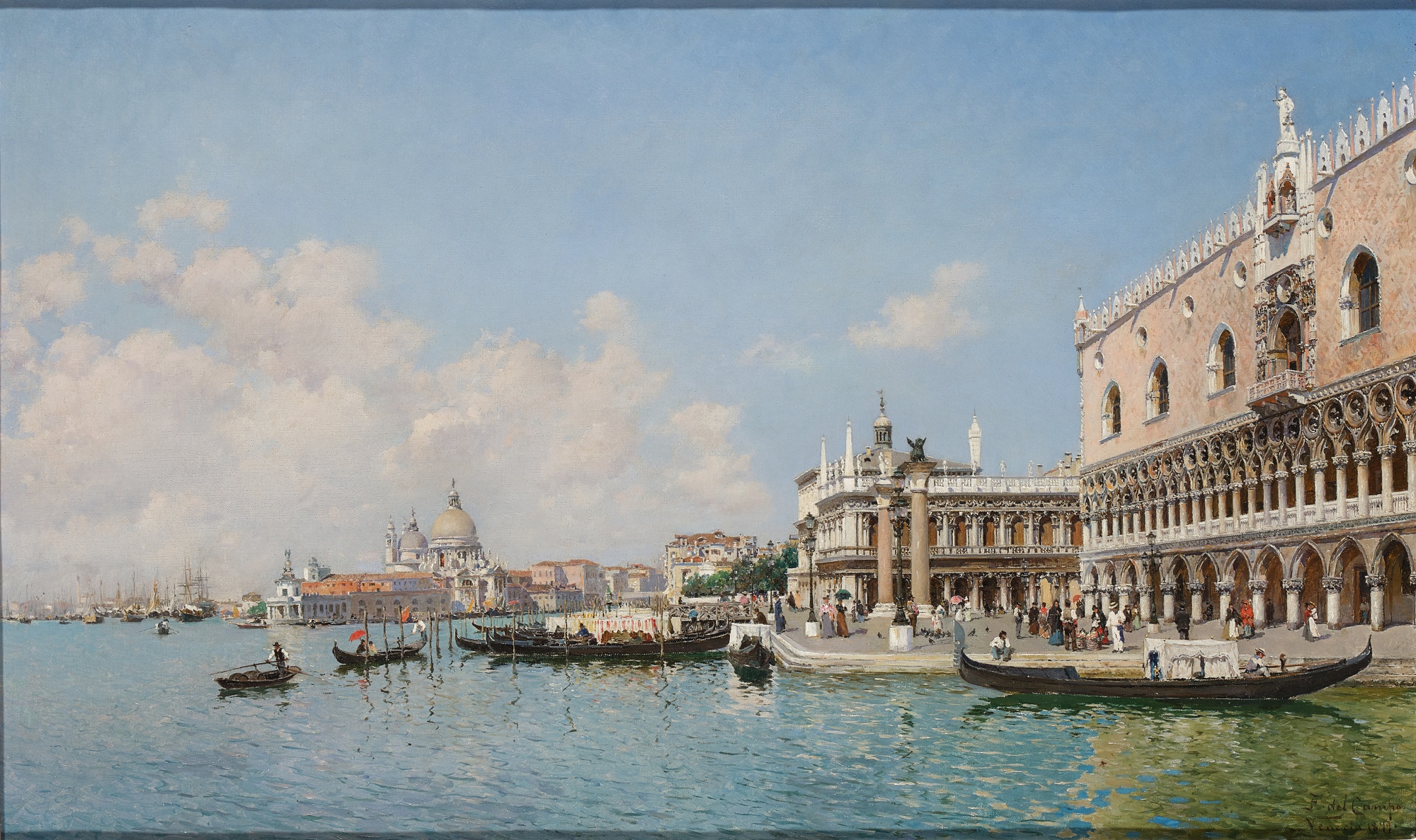 Federico del Campo — The Doge's Palace and the Grand Canal, Venice