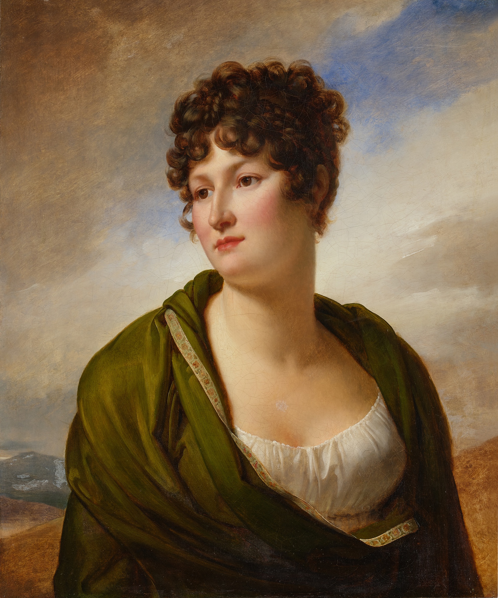 François Pascal Simon Gérard, called Baron Gérard — Portrait of Victoire Choiseul-Gouffier, half-length, in a landscape 