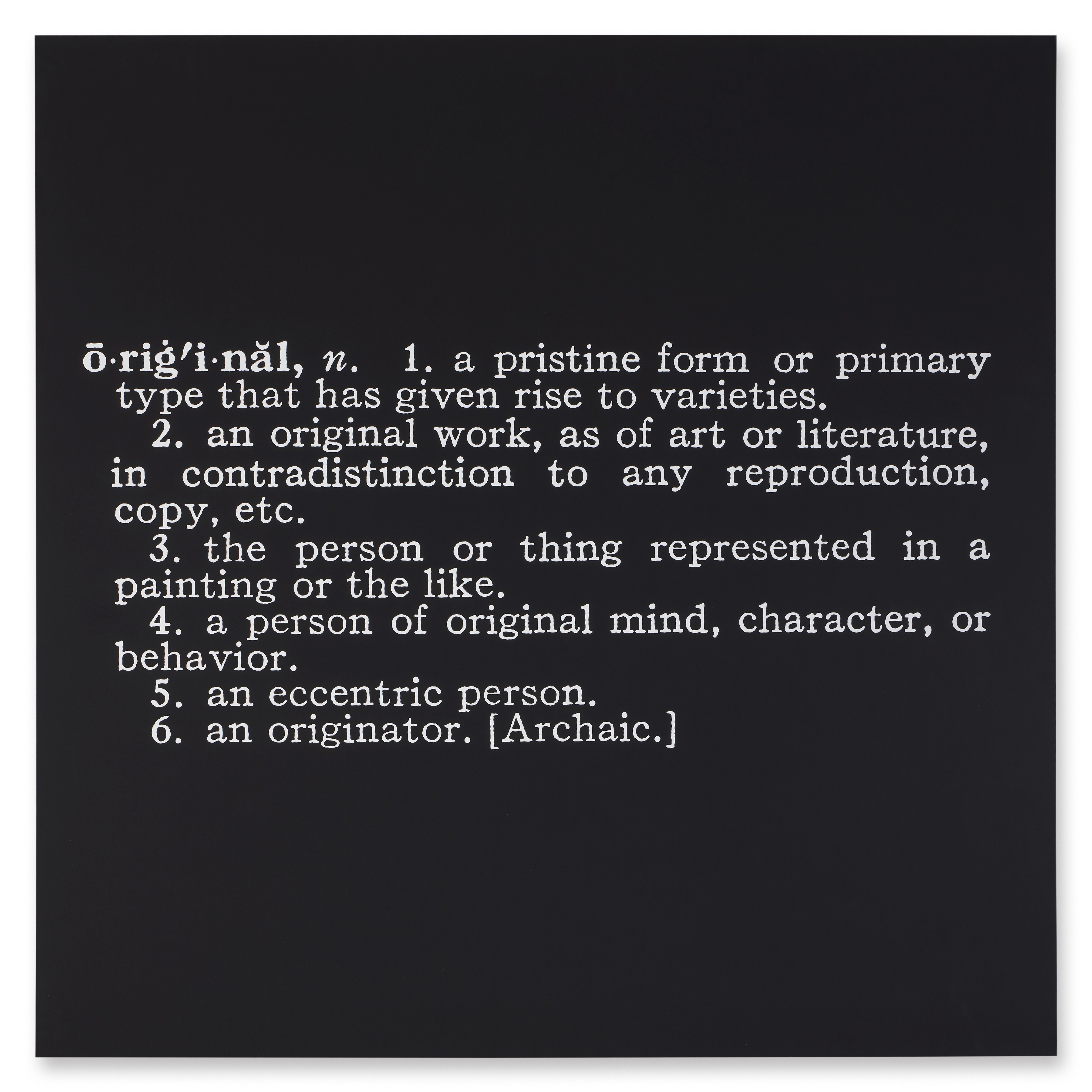 Joseph Kosuth — Art as Idea as Idea