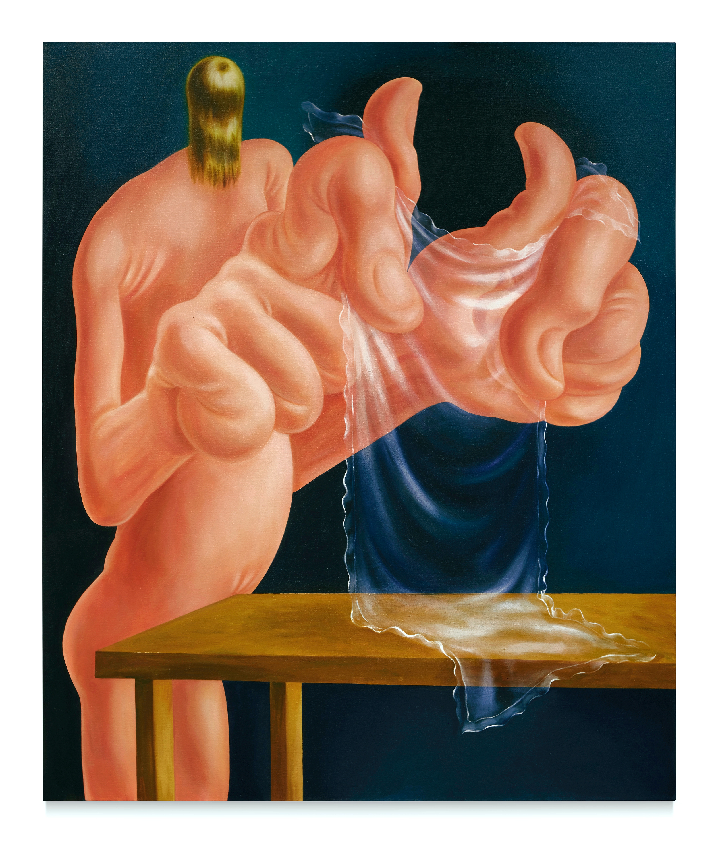 Figure with Tablecloth