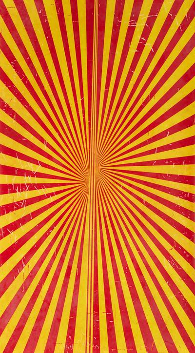 Untitled (Crimson Red and Canary Yellow Butterfly 798)