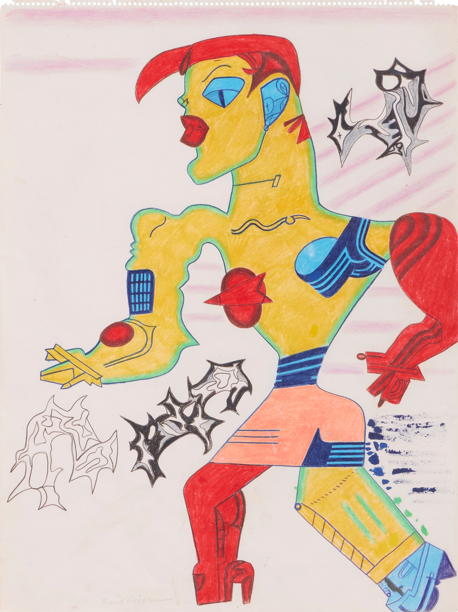 Study for Drop a Lozenge Ferret Attitude on the Way to the Letter Drop