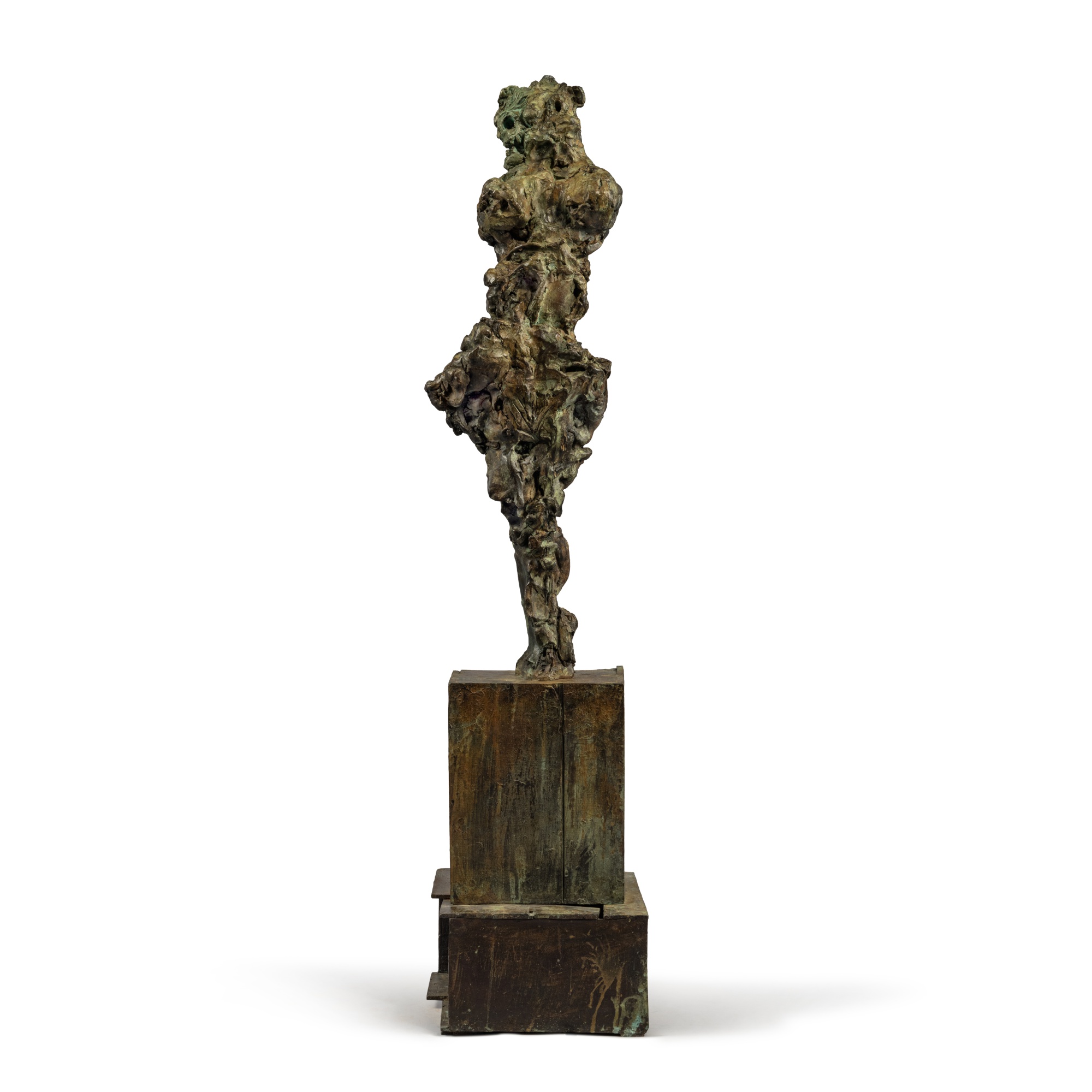 George Condo — Nude on Wine Crates