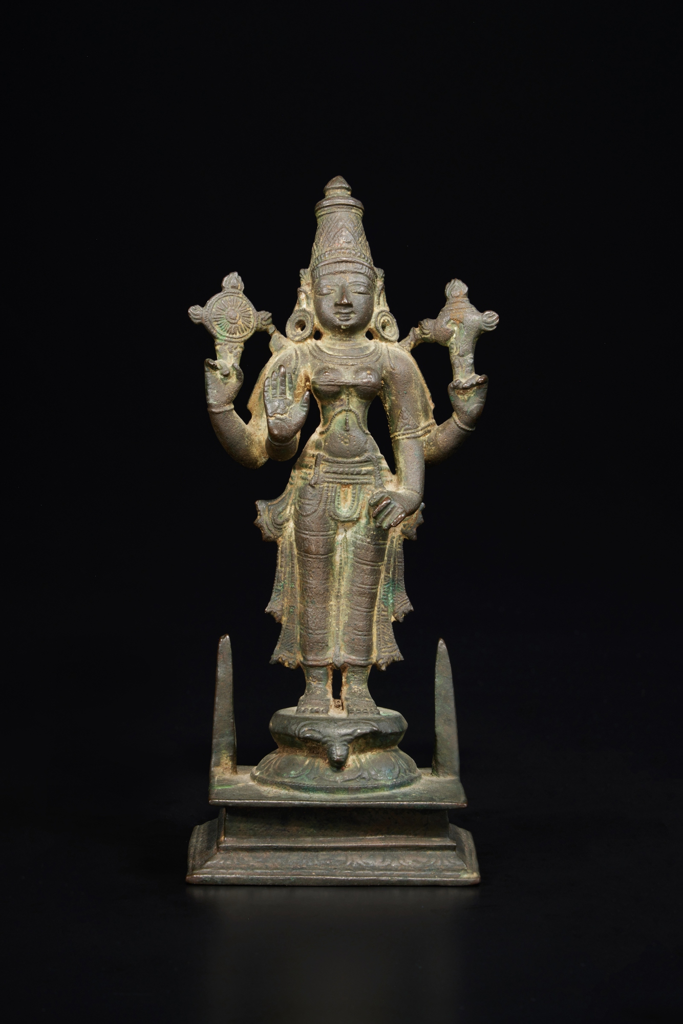 A copper alloy figure of Durga — A copper alloy figure of Durga, South India, Vijayanagara period