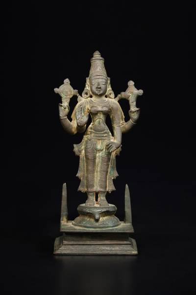 A copper alloy figure of Durga, South India, Vijayanagara period
