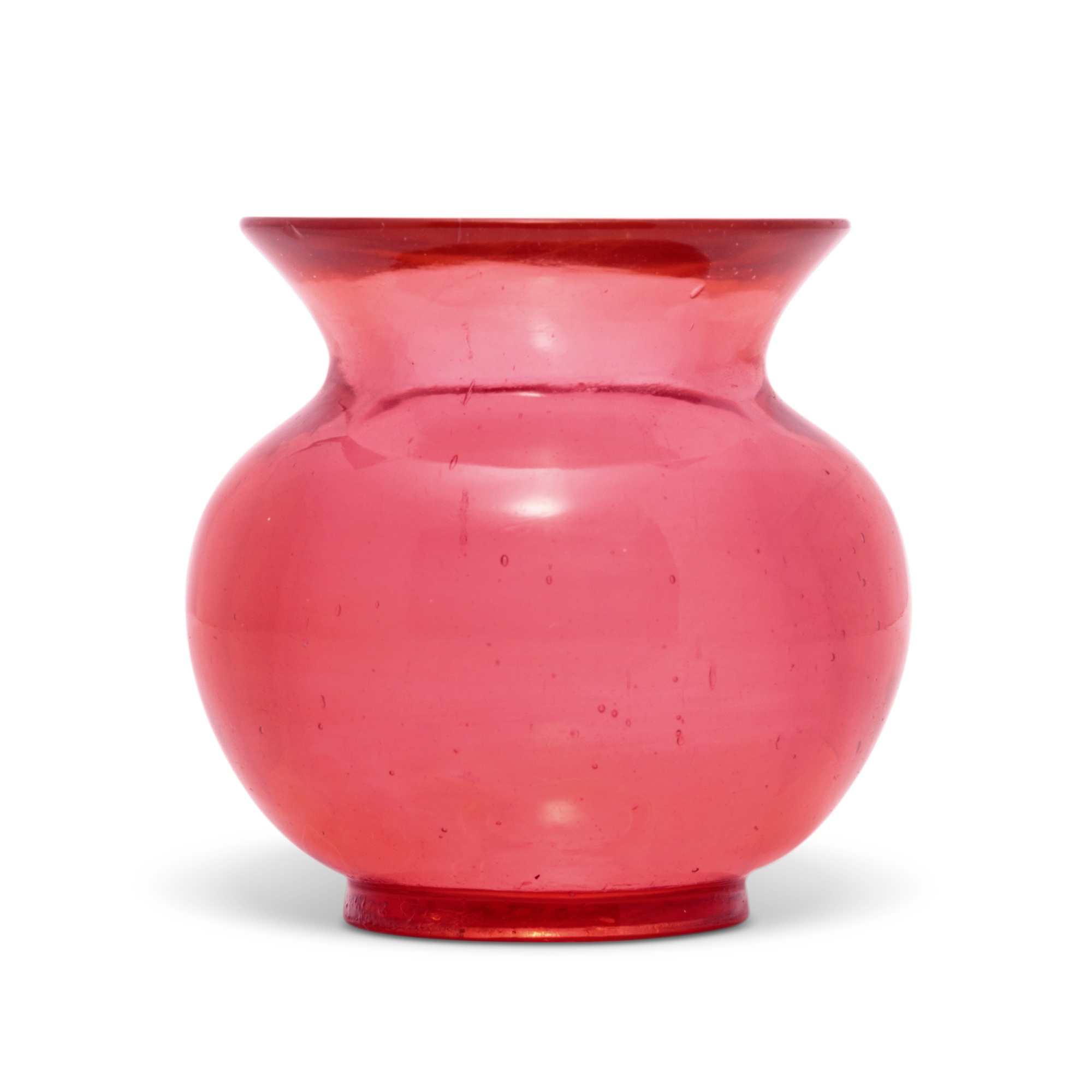 A small and rare red glass zhadou — 清乾隆 透明紅料小渣斗 《乾隆年製》款