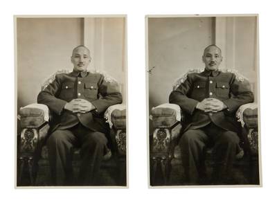 埃文斯•卡尔逊 蒋介石照片两张 约1937年