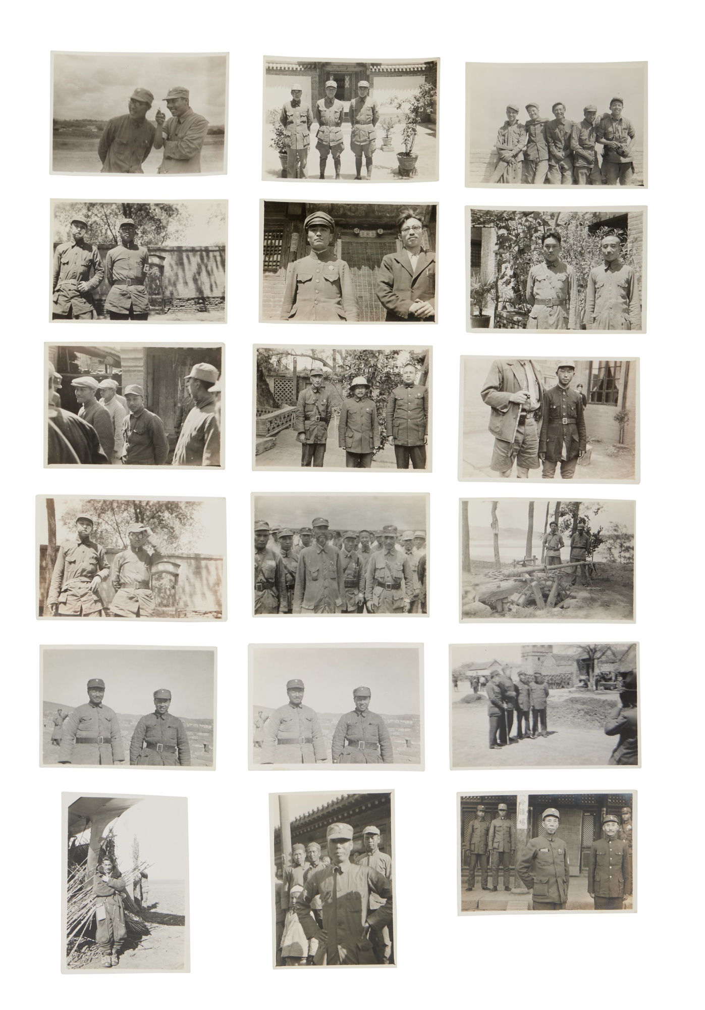 埃文斯•卡尔逊 抗日军人照片一组五十四张 约1937年