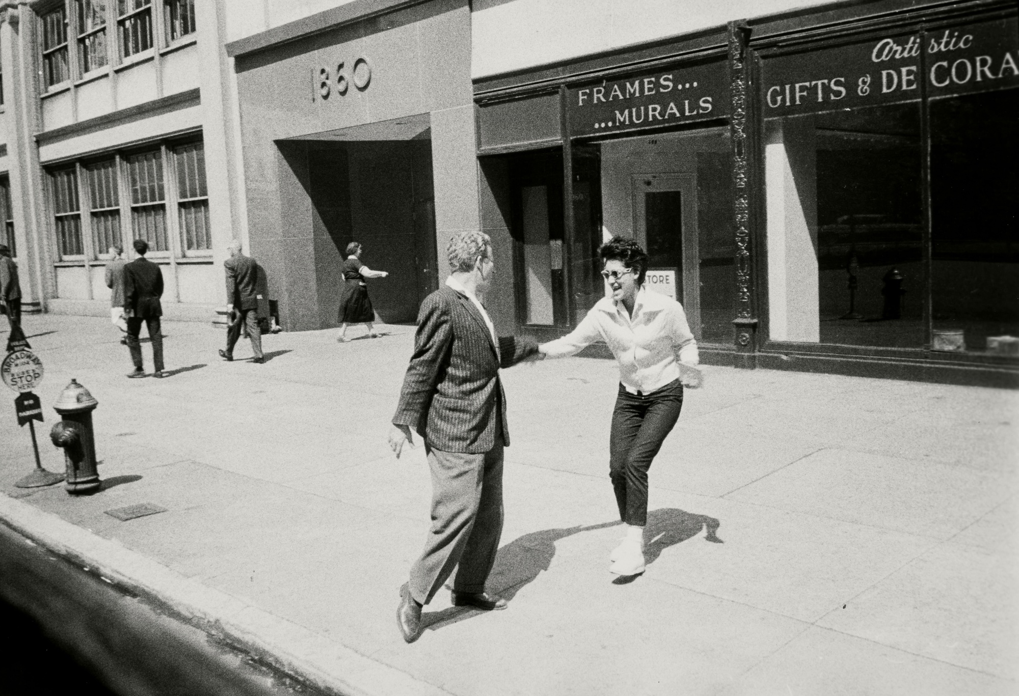 Robert Frank — 'From the Bus NYC' (Woman and Man on the Sidewalk)