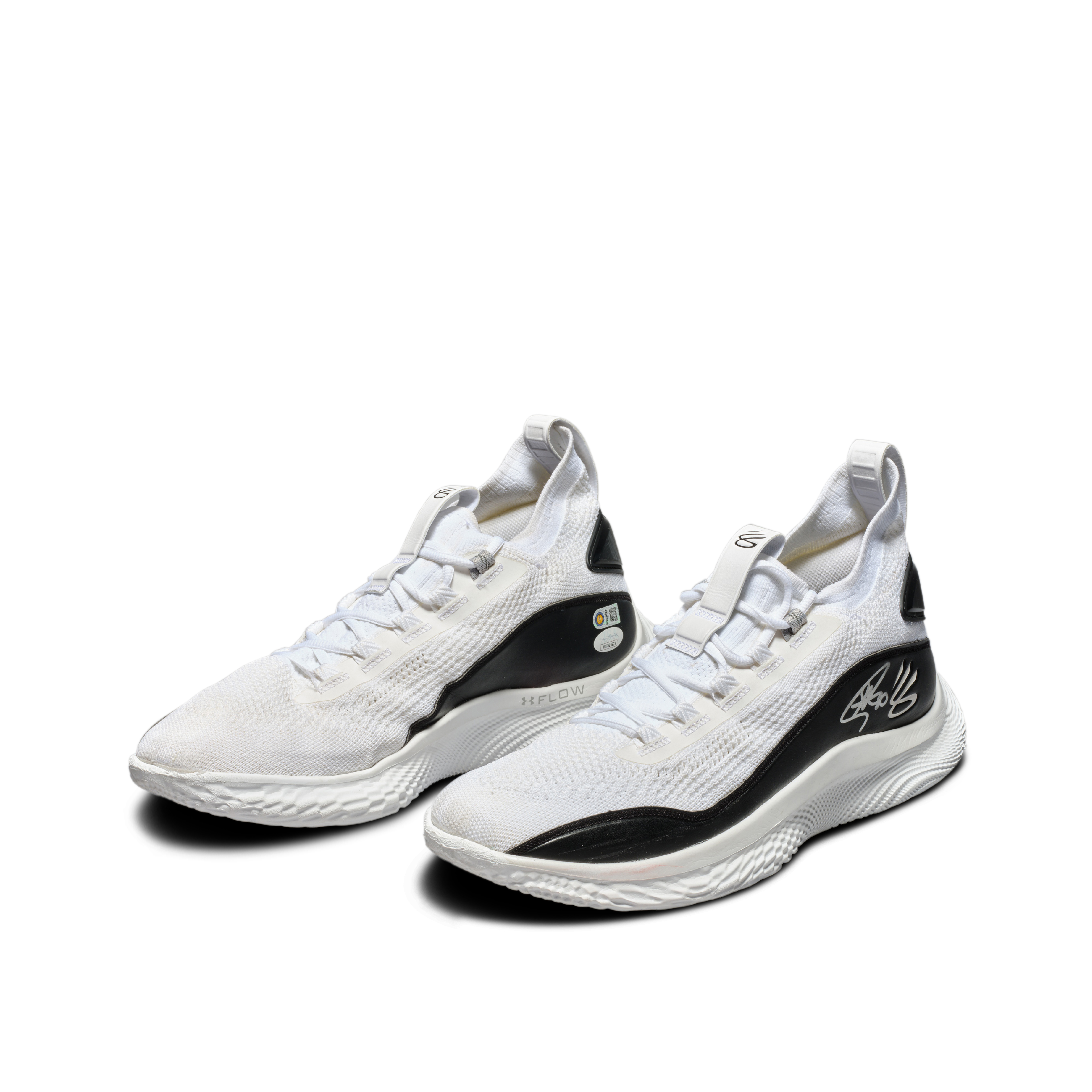 Under Armour, Under Armour Curry 8, Size 13.5 — Stephen Curry 2021 Golden State Warriors Game Worn & Signed Sneakers