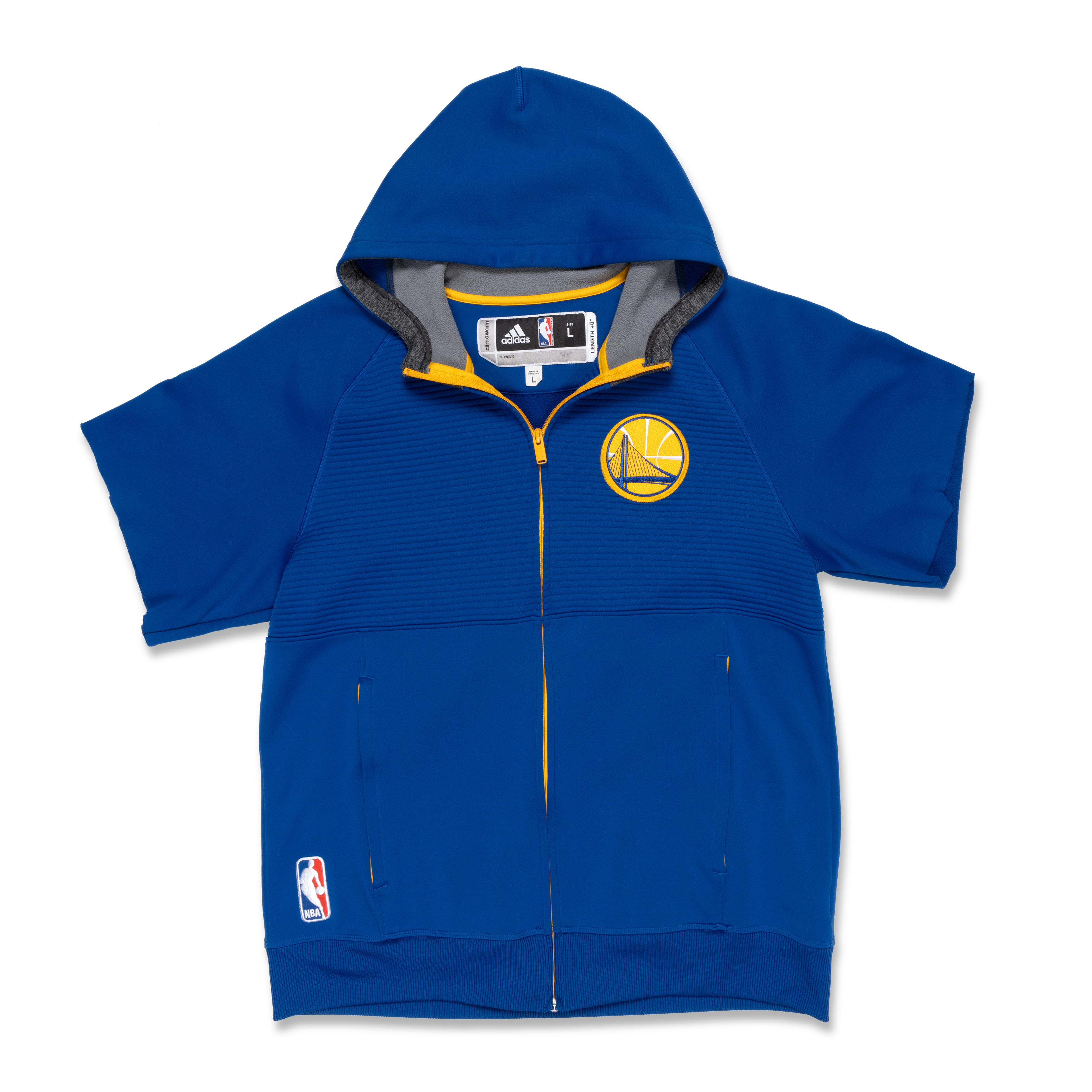 Adidas, Adidas Jacket, Size L — Kevin Durant 2017 NBA Finals Practice & Media Day Worn Golden State Warriors Jacket