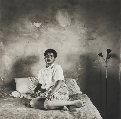 Mrs. Miriam Diale in her Bedroom, 5357 Orlando East, Soweto, Johannesburg, 18 October 1972