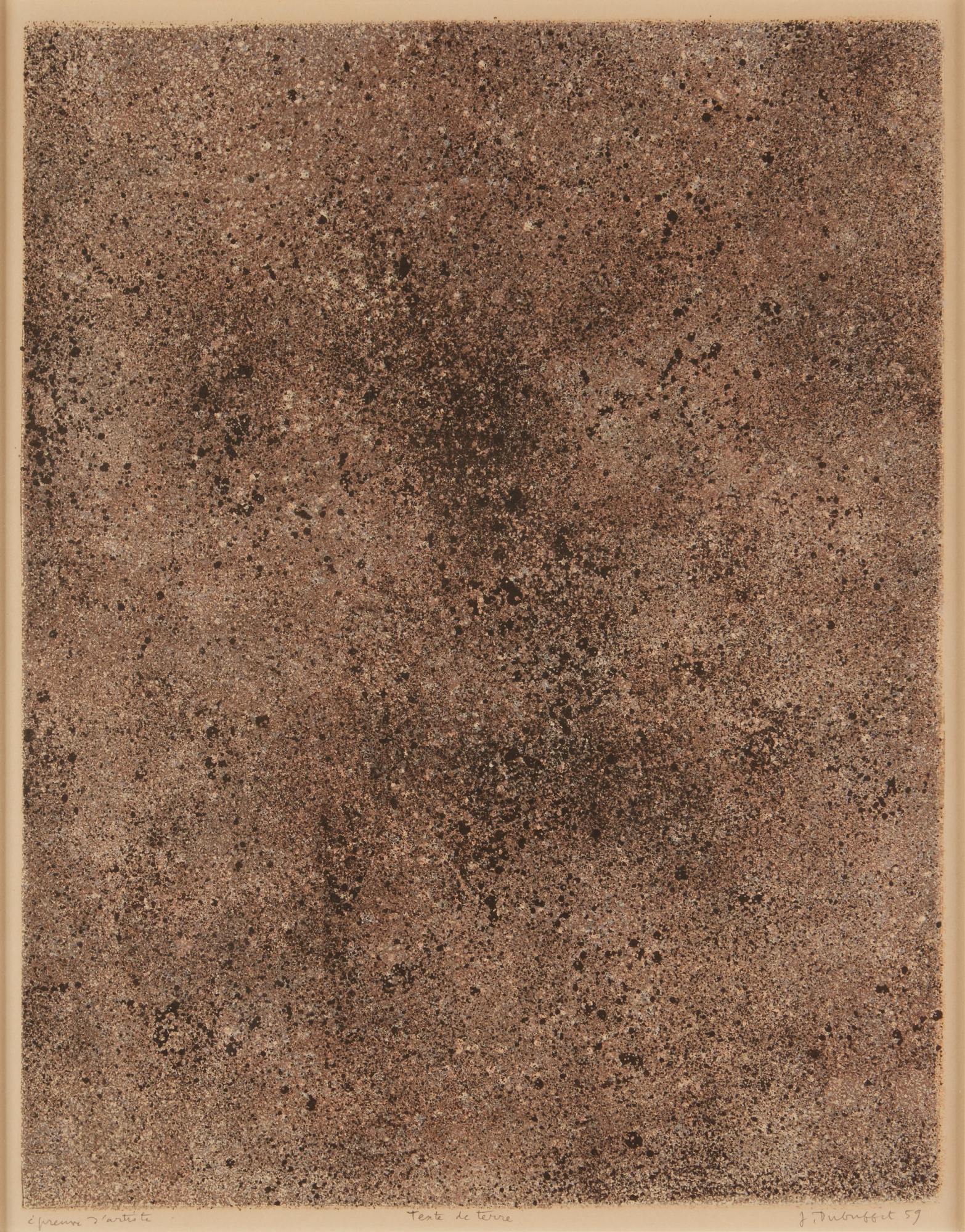 Jean Dubuffet — Texte de terre, from Champs de Silence