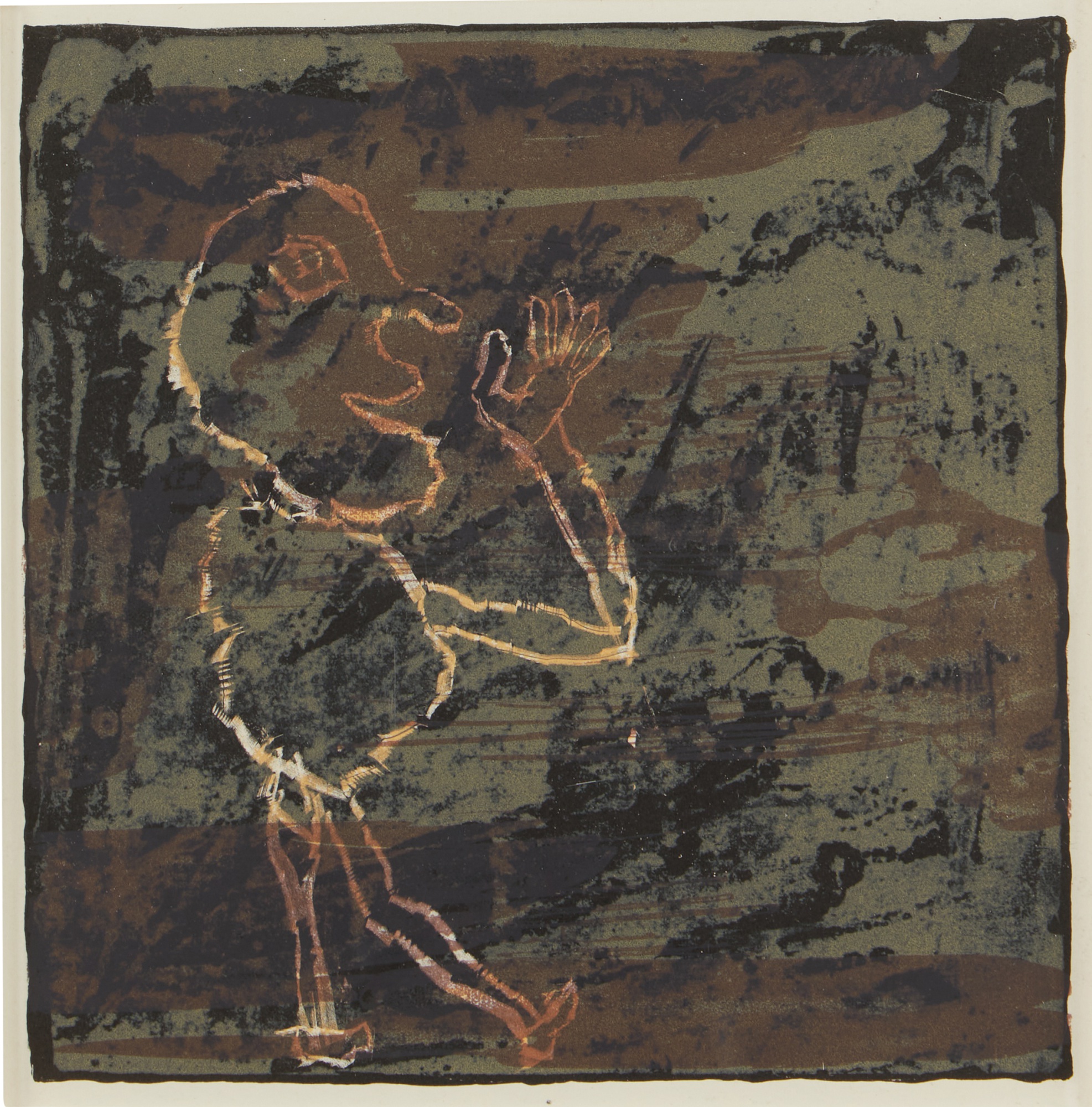 Jean Dubuffet — Voyageur au site obscur, from Anvouaiaje par in ninbesil avec de zimaje