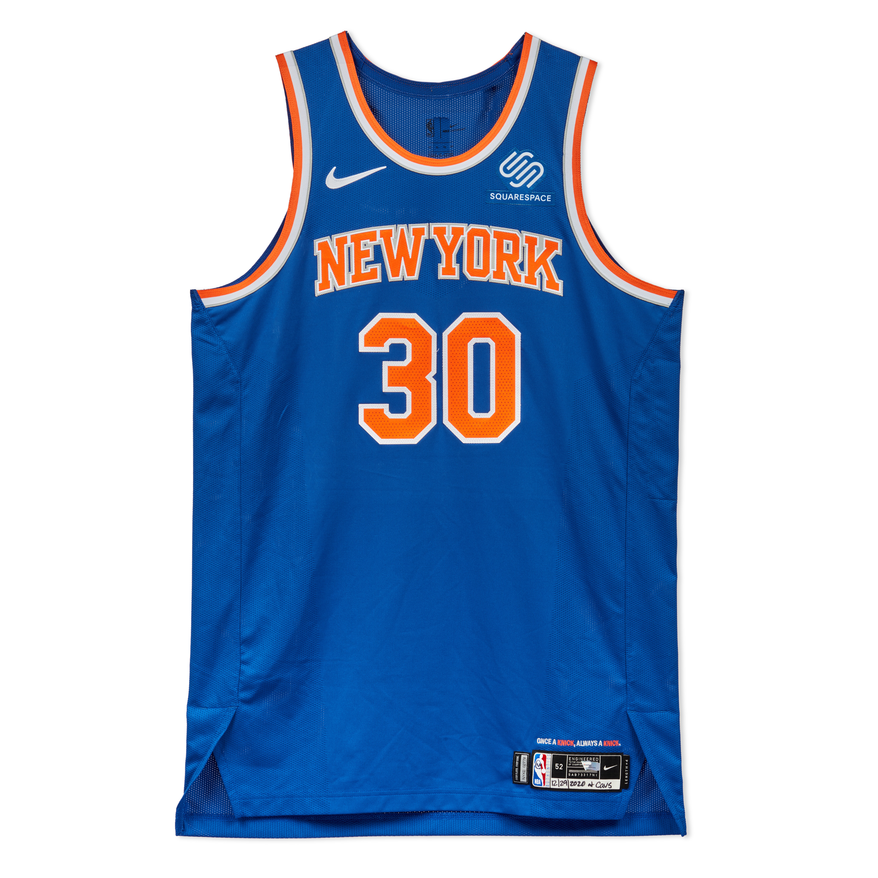 Julius Randle 2020 New York Knicks ‘1st Knicks Triple Double’ Game Worn Jersey