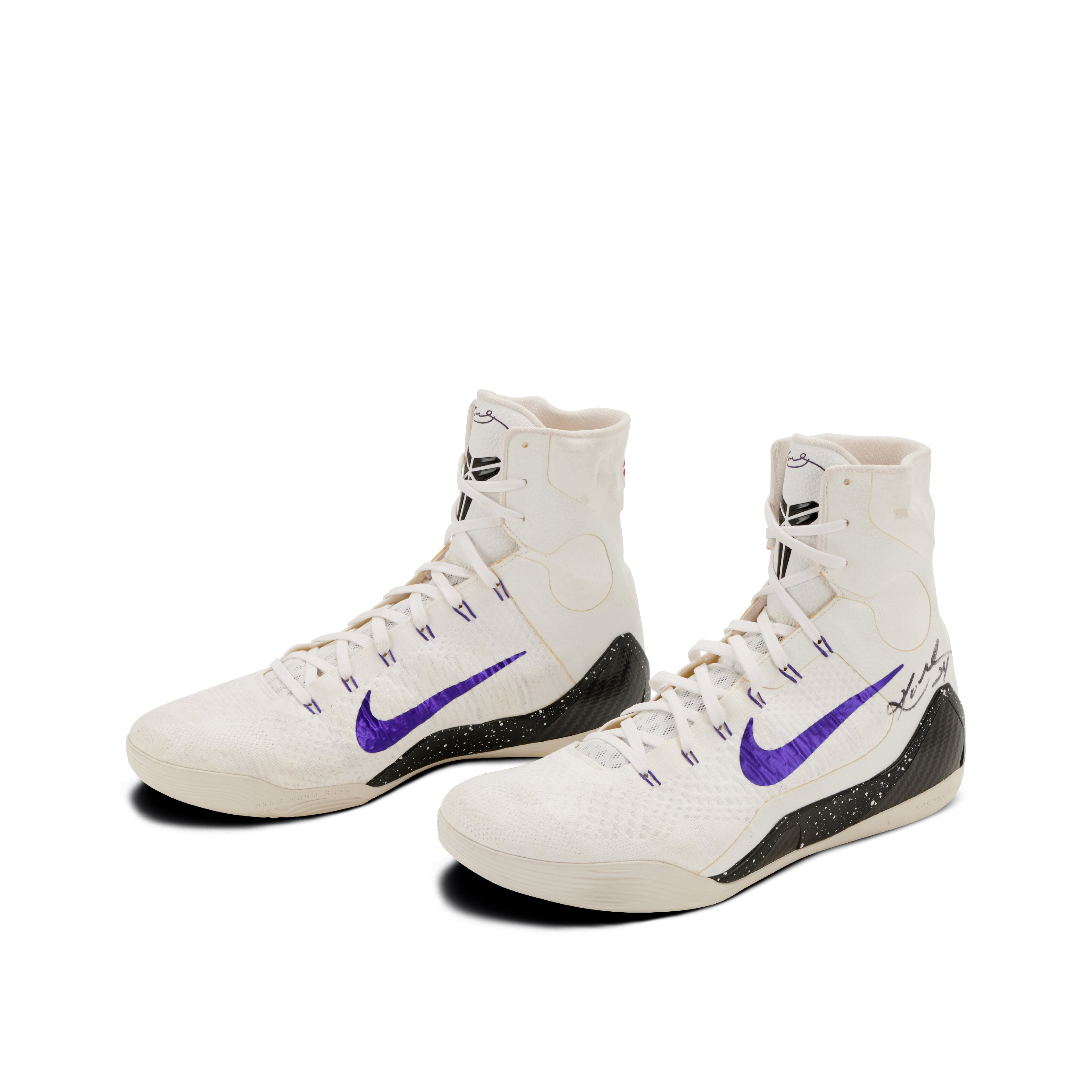 Nike, Nike Kobe Ix Sneakers — Kobe Bryant 2014 Los Angeles Lakers Game Worn & Signed Sneakers