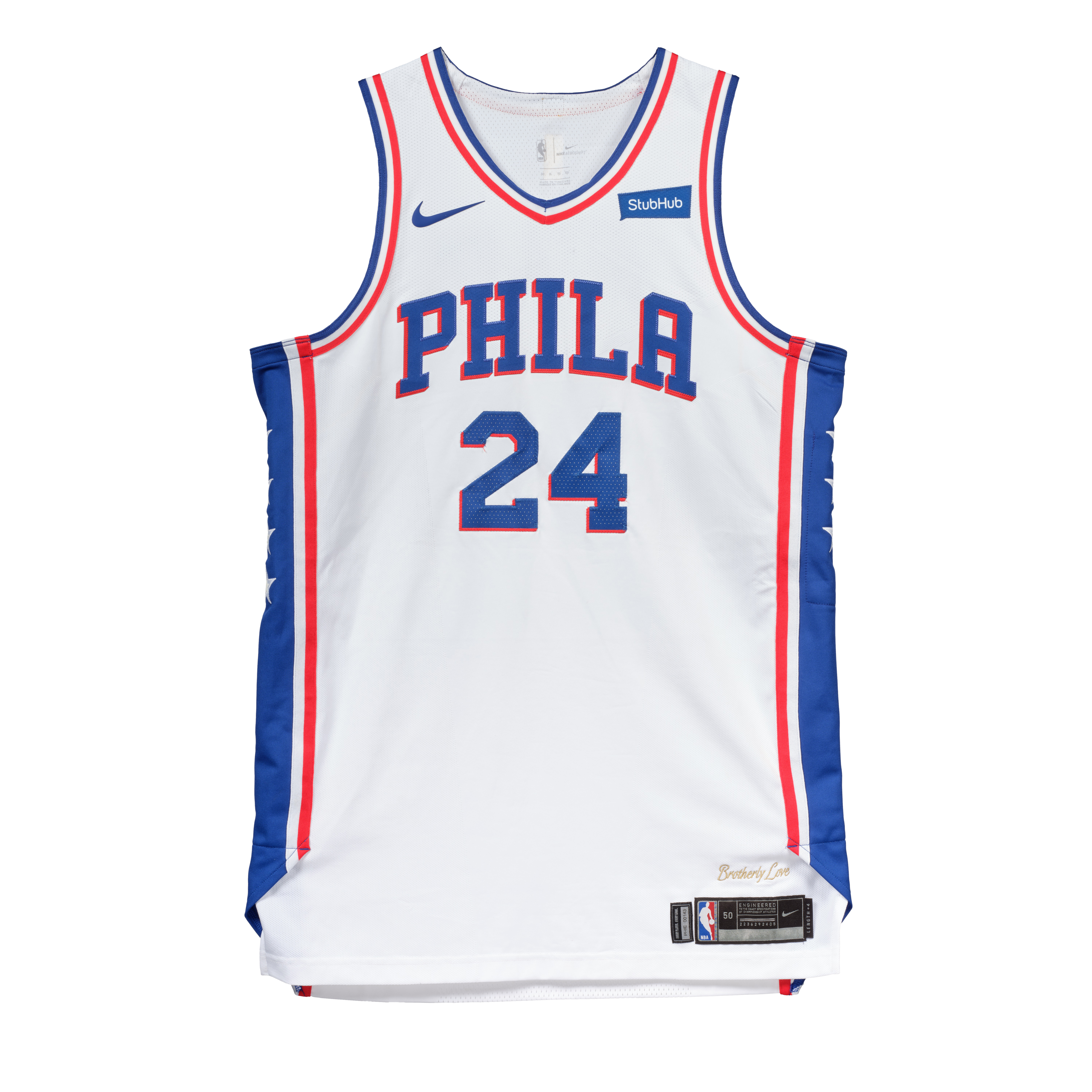 Unknown — Joel Embiid 2020 Philadelphia 76ers Pre-Game Worn Jersey Honoring Kobe Bryant