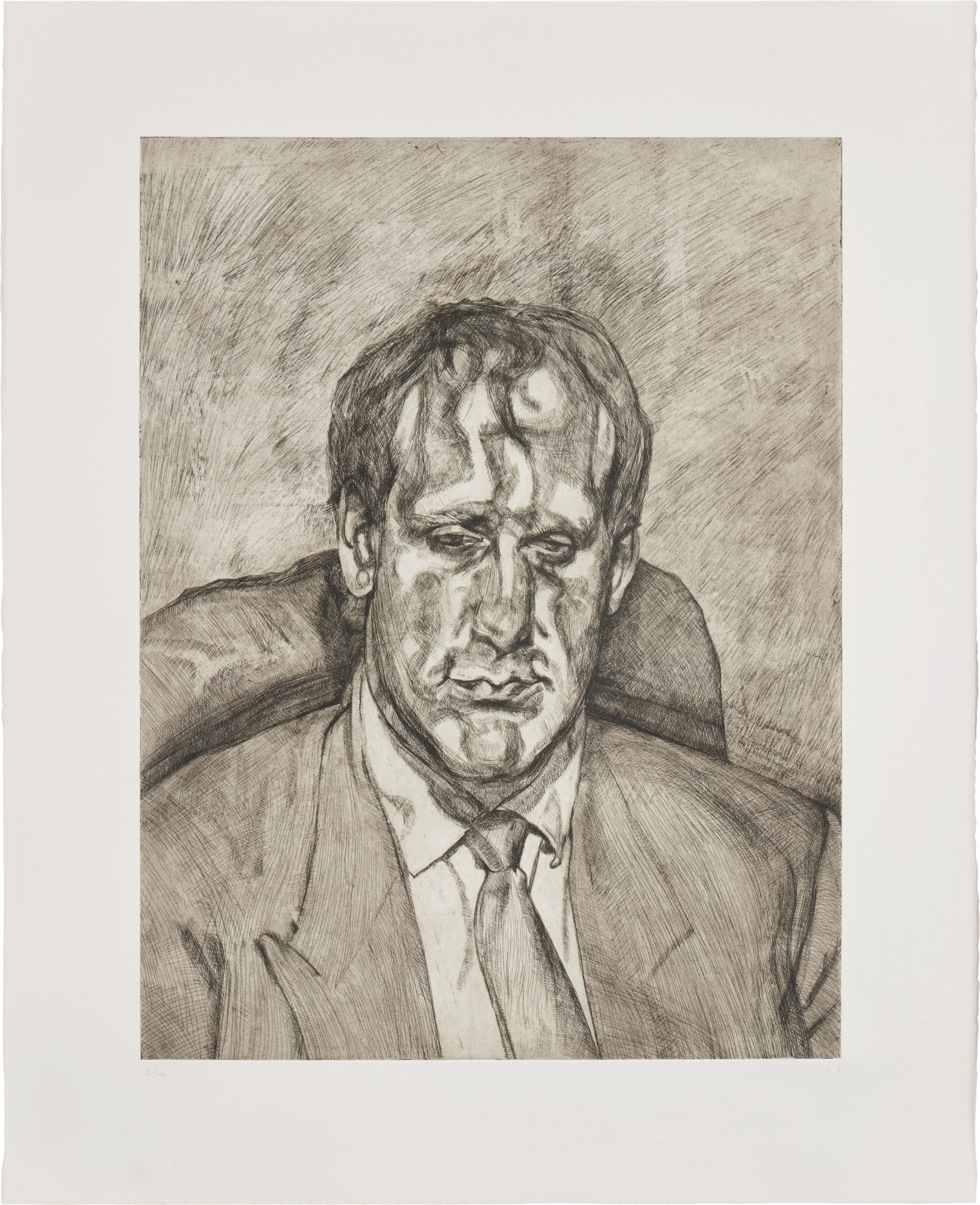 Lucian Freud — Head of an Irishman (Hartley 60)