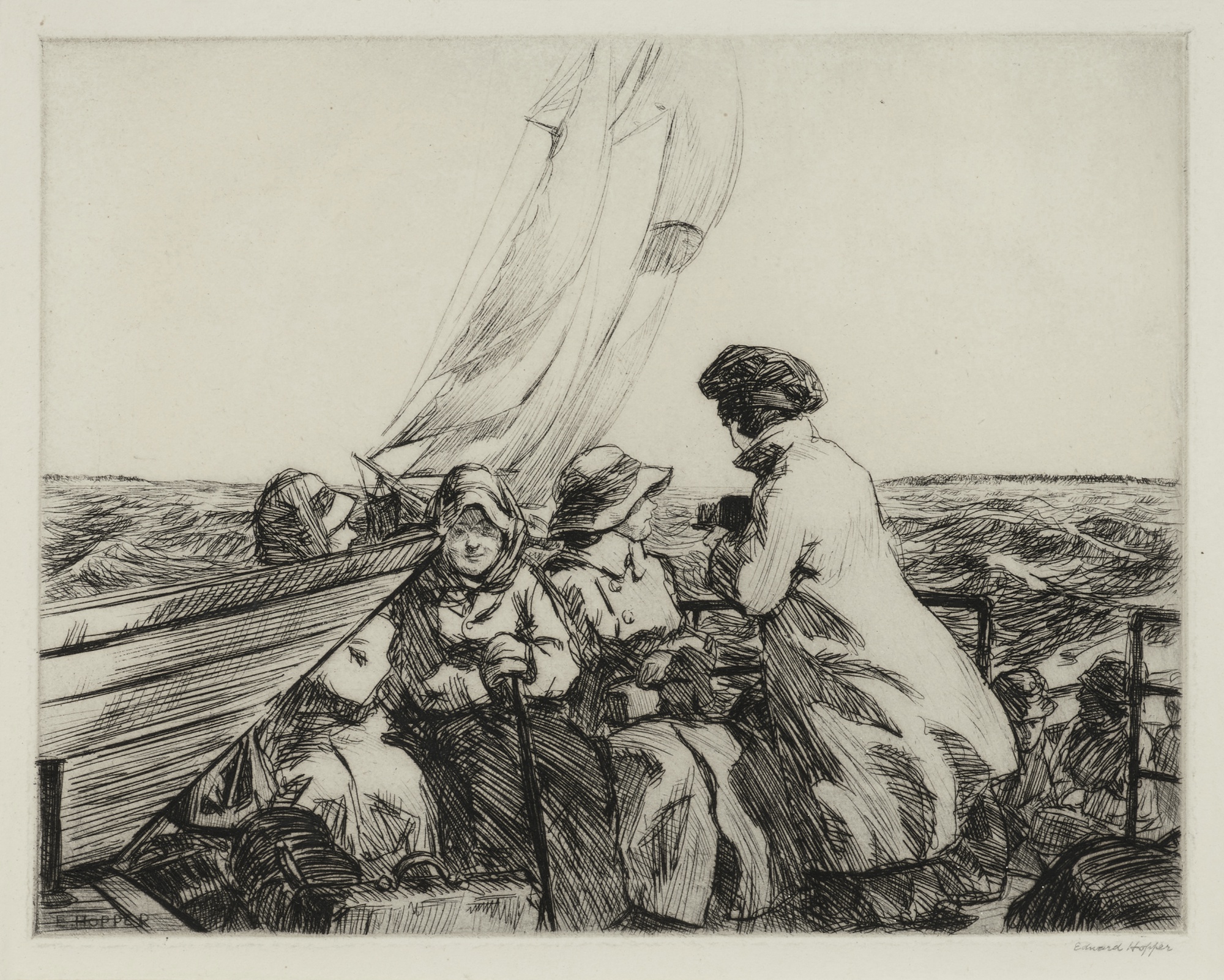 Edward Hopper — The Monhegan Boat (Zigrosser 19; Levin 52)