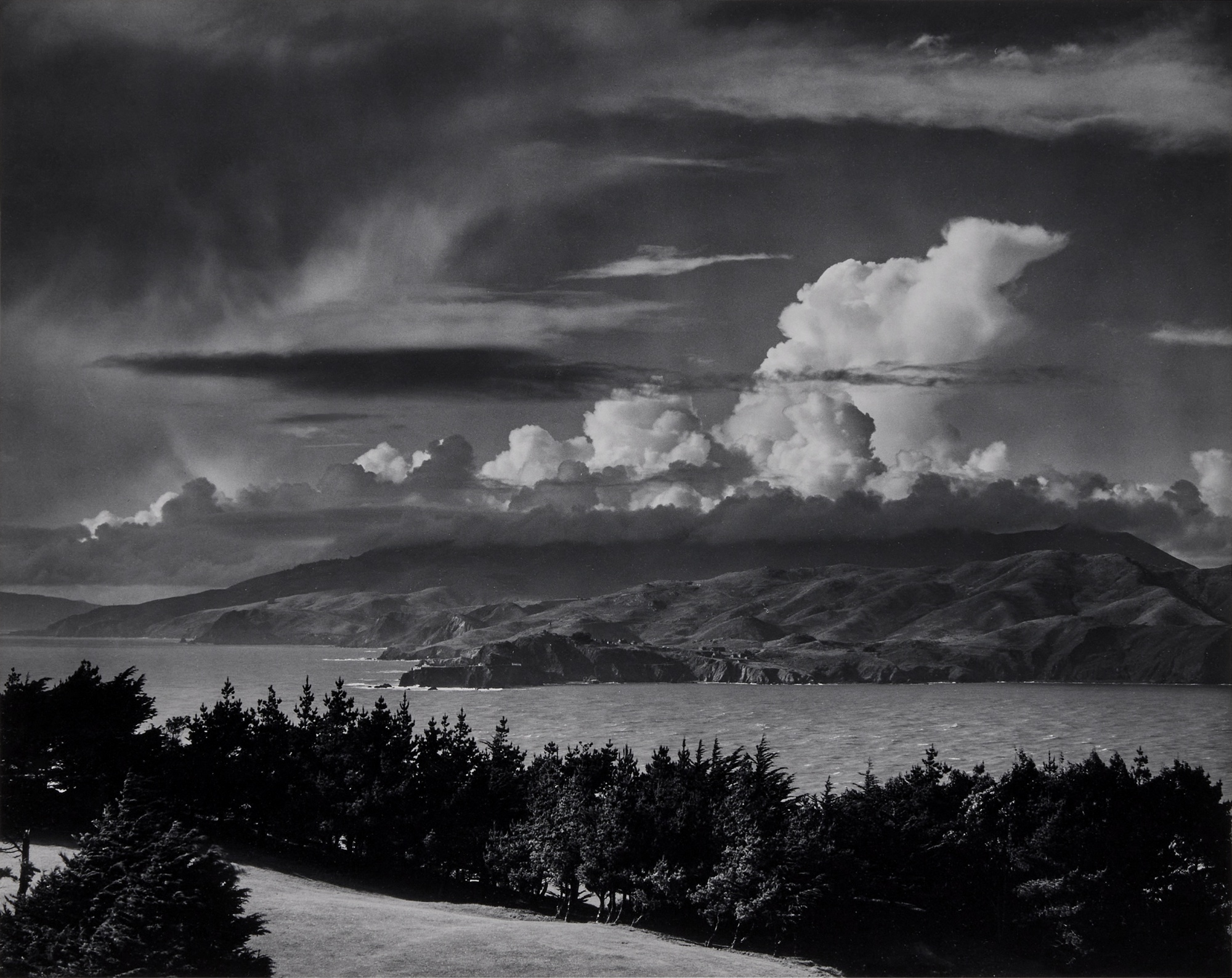 Ansel Adams — 'Golden Gate Headlands from Lincoln Park, San Francisco, California'