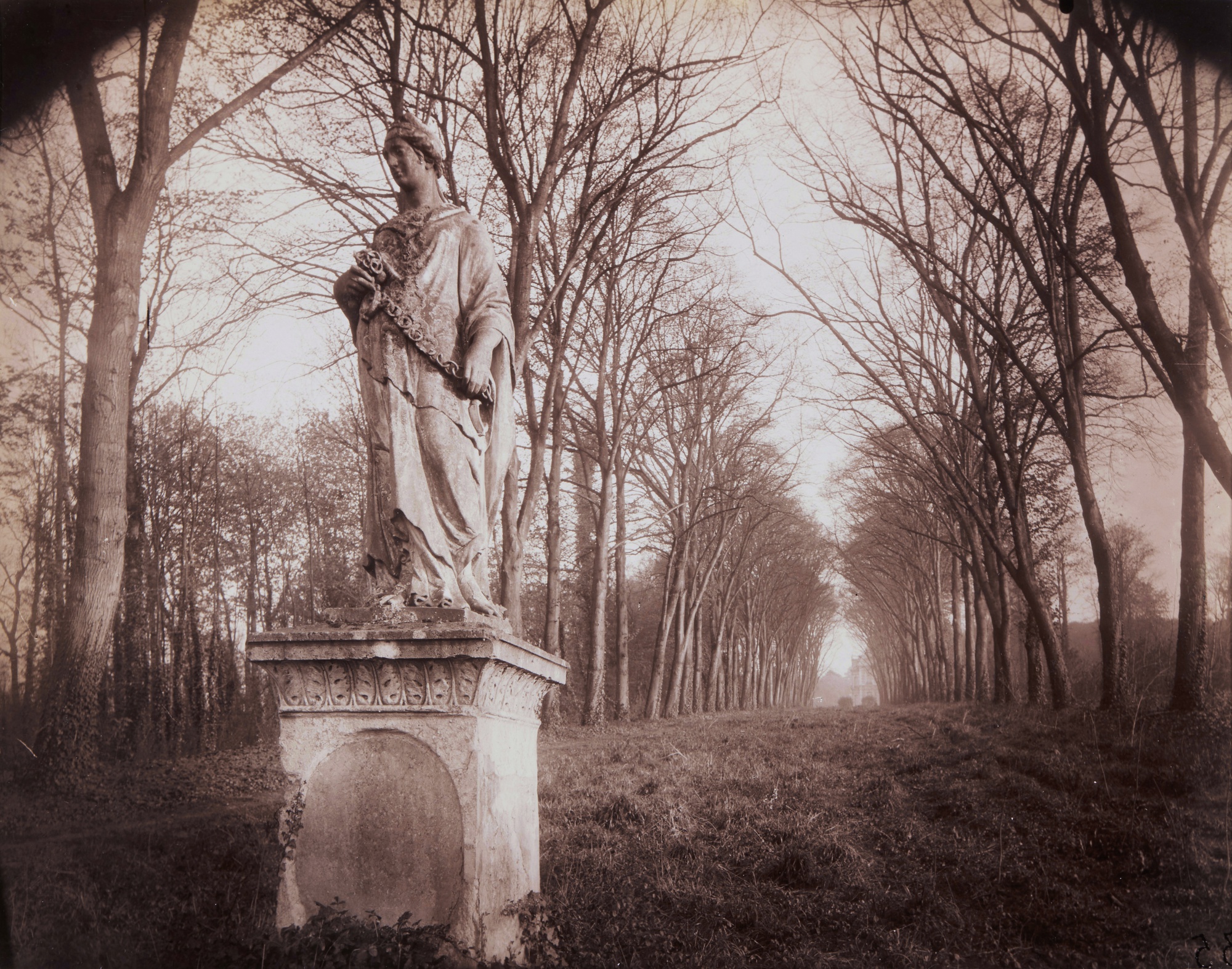 Eugène Atget — Parc de Sceaux (avril, 7 heures du matin) (statue)