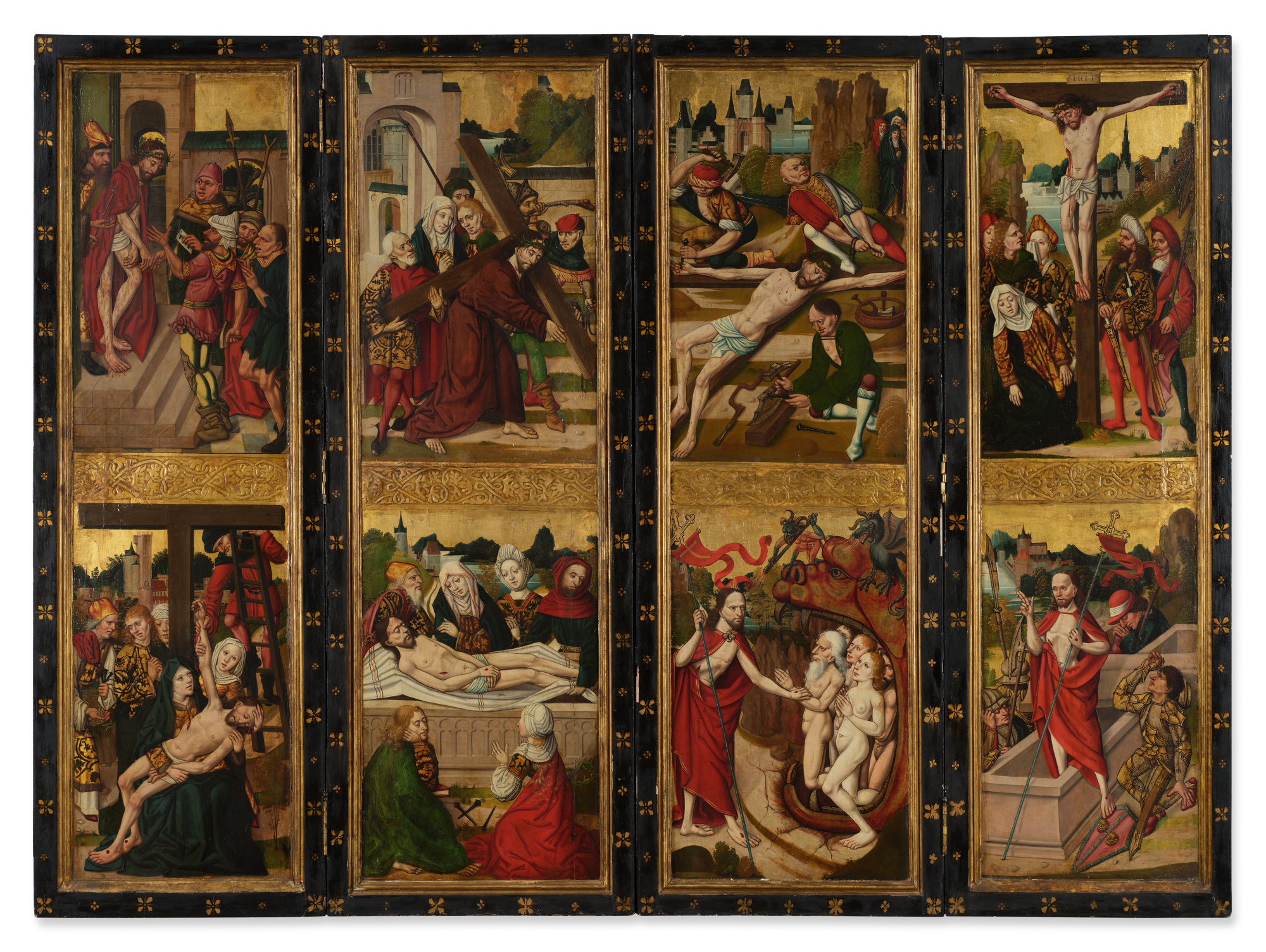 Master of the Reval Legend of Saint Elisabeth — Four Wings of an Altarpiece: Scenes from the Passion of Christ