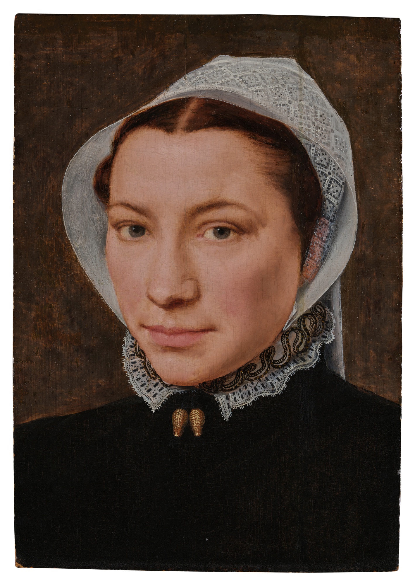 Frans Pourbus the Elder — Portrait of a Lady in a Lace Cap