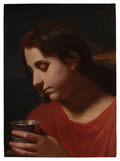 Young Man in Profile Holding a Silver Cup, Possibly Saint John the Evangelist