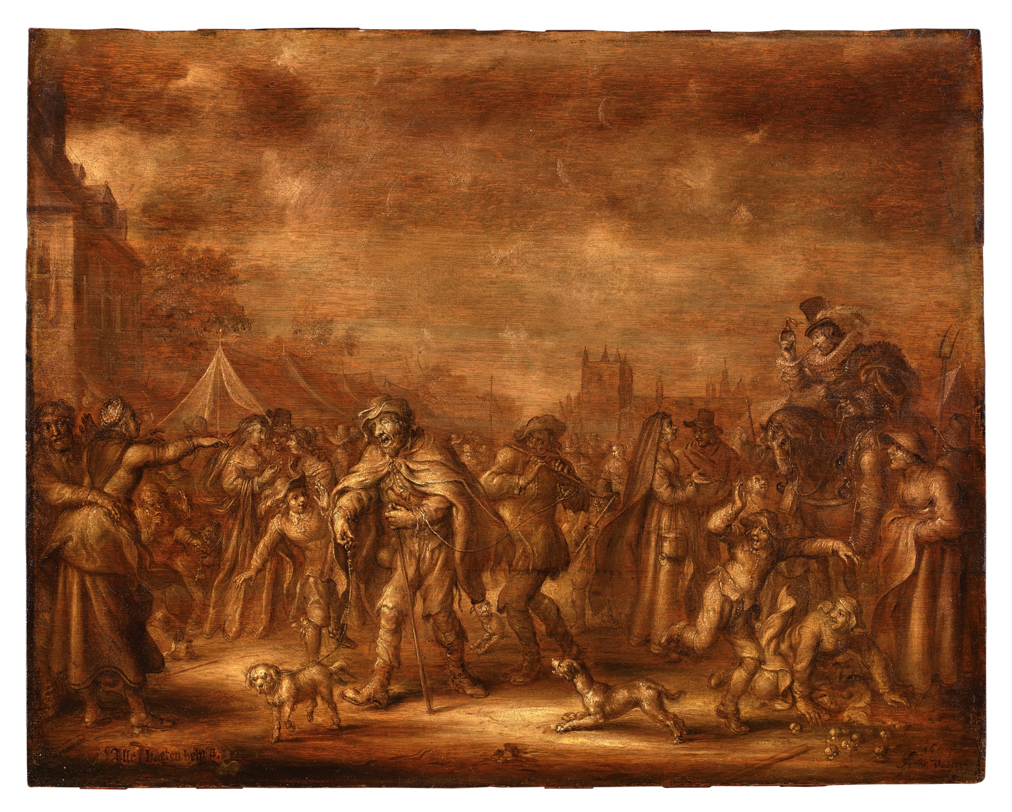 Adriaen Pietersz. van de Venne — Every Gift Helps ("Alle Baeten Helpen")