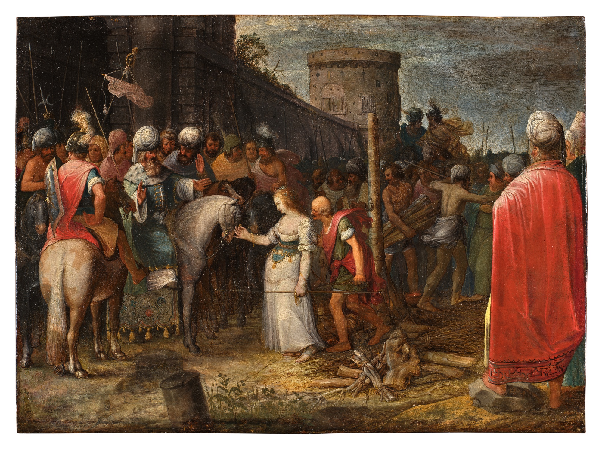 Adriaen van Stalbemt — Tamar Being Led to the Stake