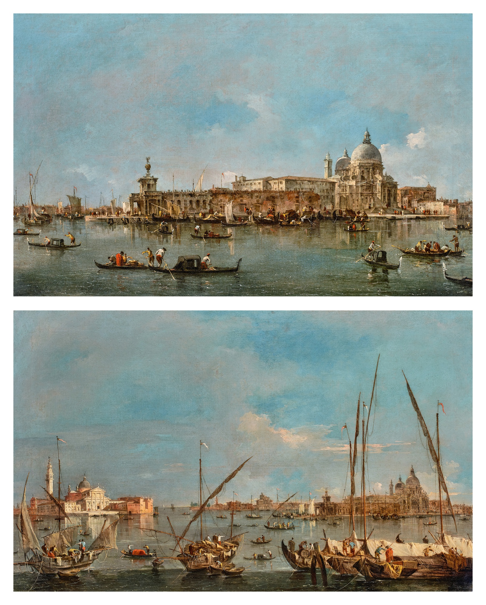 Venice, A View of the Punta della Dogana and the Church of Santa Maria della Salute; Venice, A View of the Churches of San Giorgio Maggiore and Santa Maria della Salute