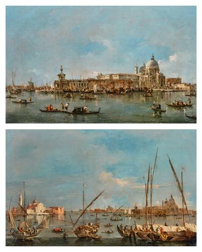 Venice, A View of the Punta della Dogana and the Church of Santa Maria della Salute; Venice, A View of the Churches of San Giorgio Maggiore and Santa Maria della Salute