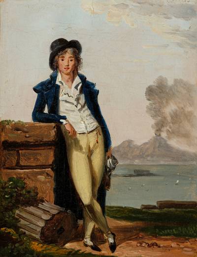 Portrait of a Young Man with Mount Vesuvius Beyond