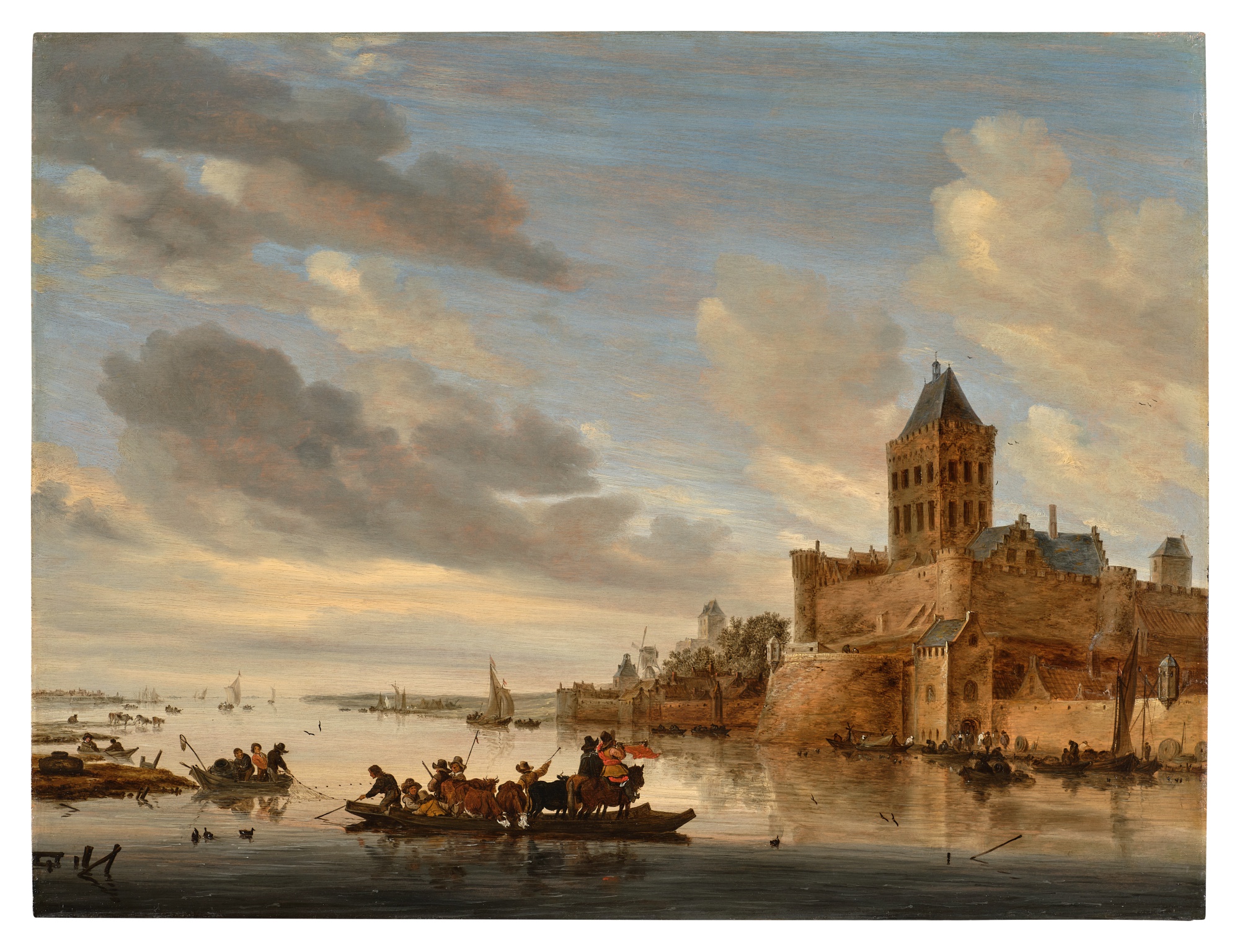 Salomon van Ruysdael — River View of the Valkhof at Nijmegen