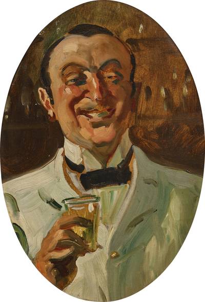 Captain W.J. Shaughnessy as "George the Barman"