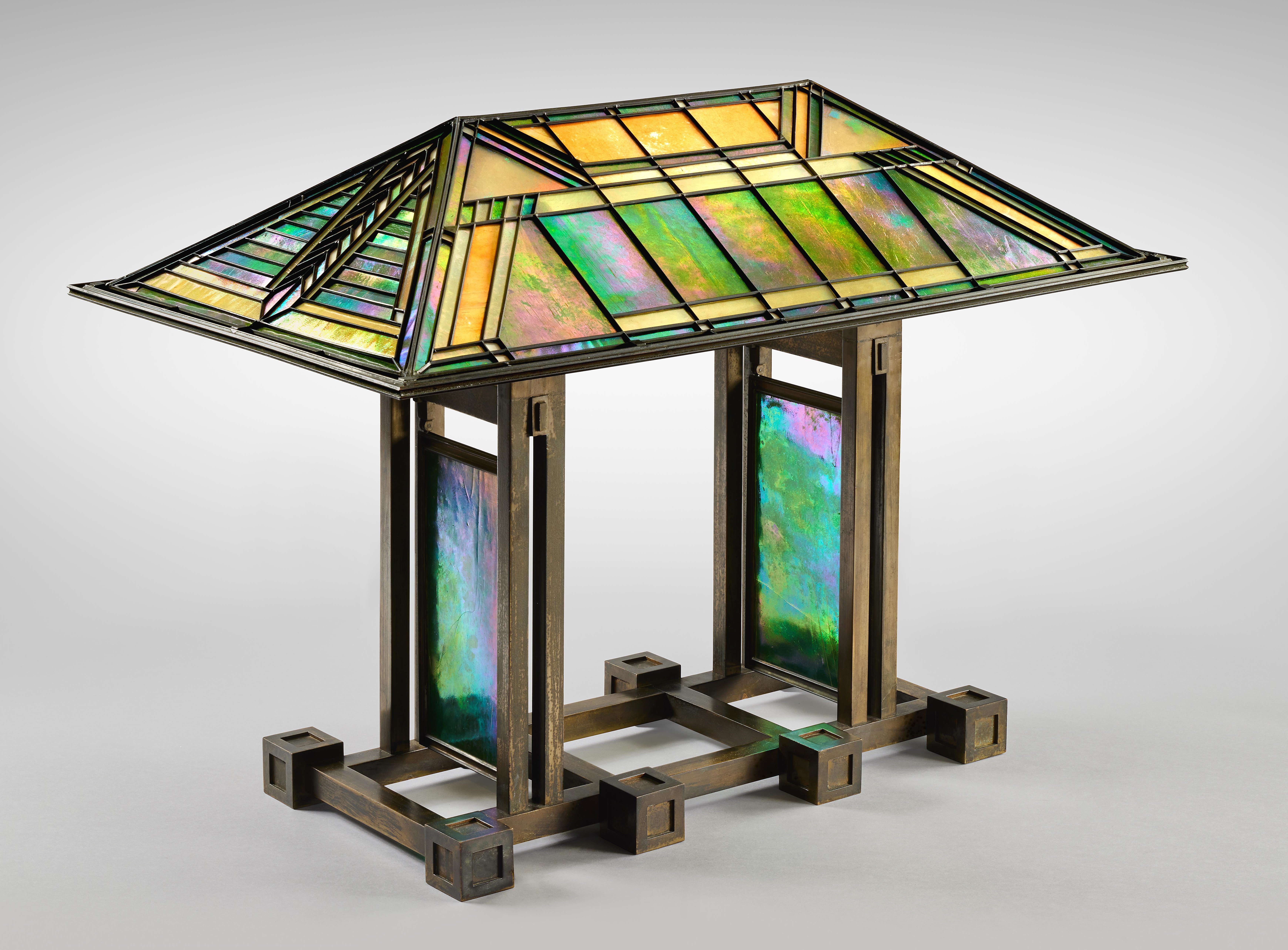 Frank Lloyd Wright — An Important Double-Pedestal Lamp for the Susan Lawrence Dana House, Springfield, Illinois