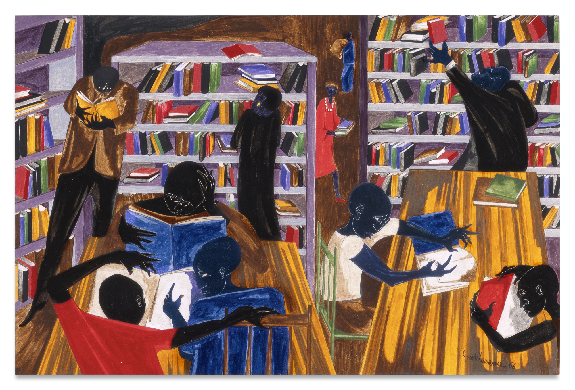 Jacob Lawrence — Students and Books