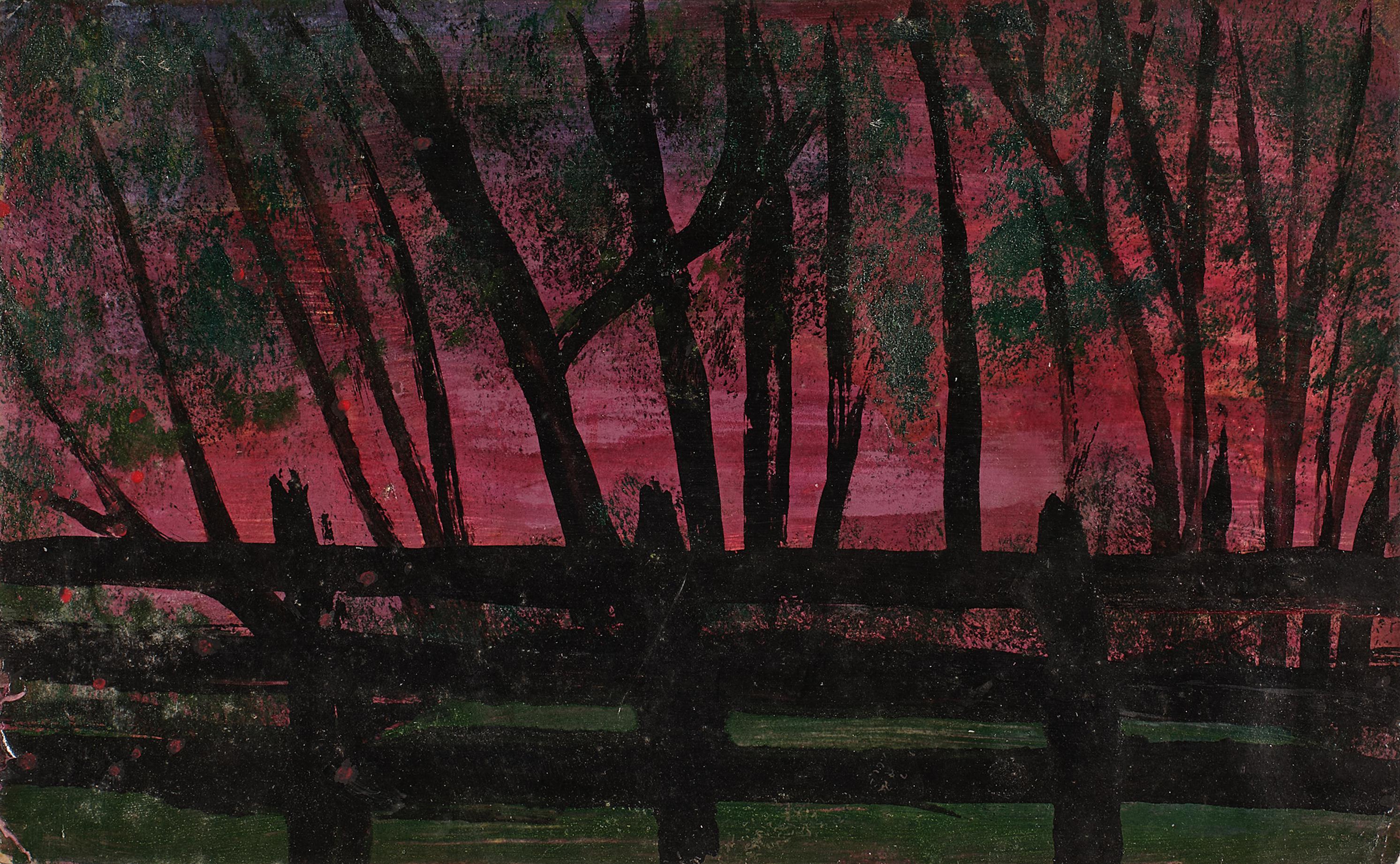 Dark Fence/Autumn Sky