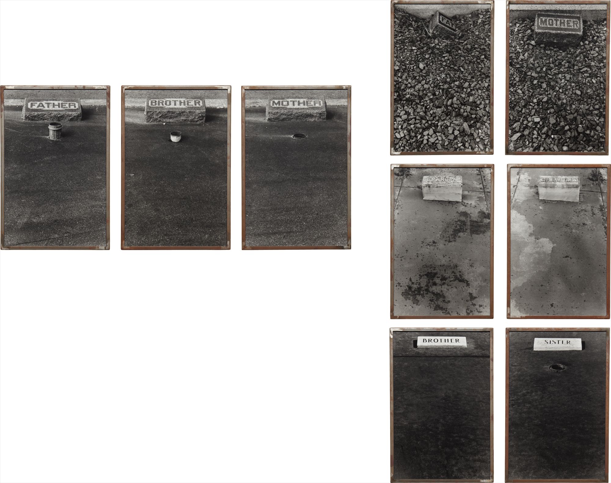 Four Works: i) Father, Brother, Mother (The Graves #48); ii) Father, Mother (The Graves #25); iii) Grandpa, Grandma (The Graves #20); iv) Brother, Sister (The Graves #21)