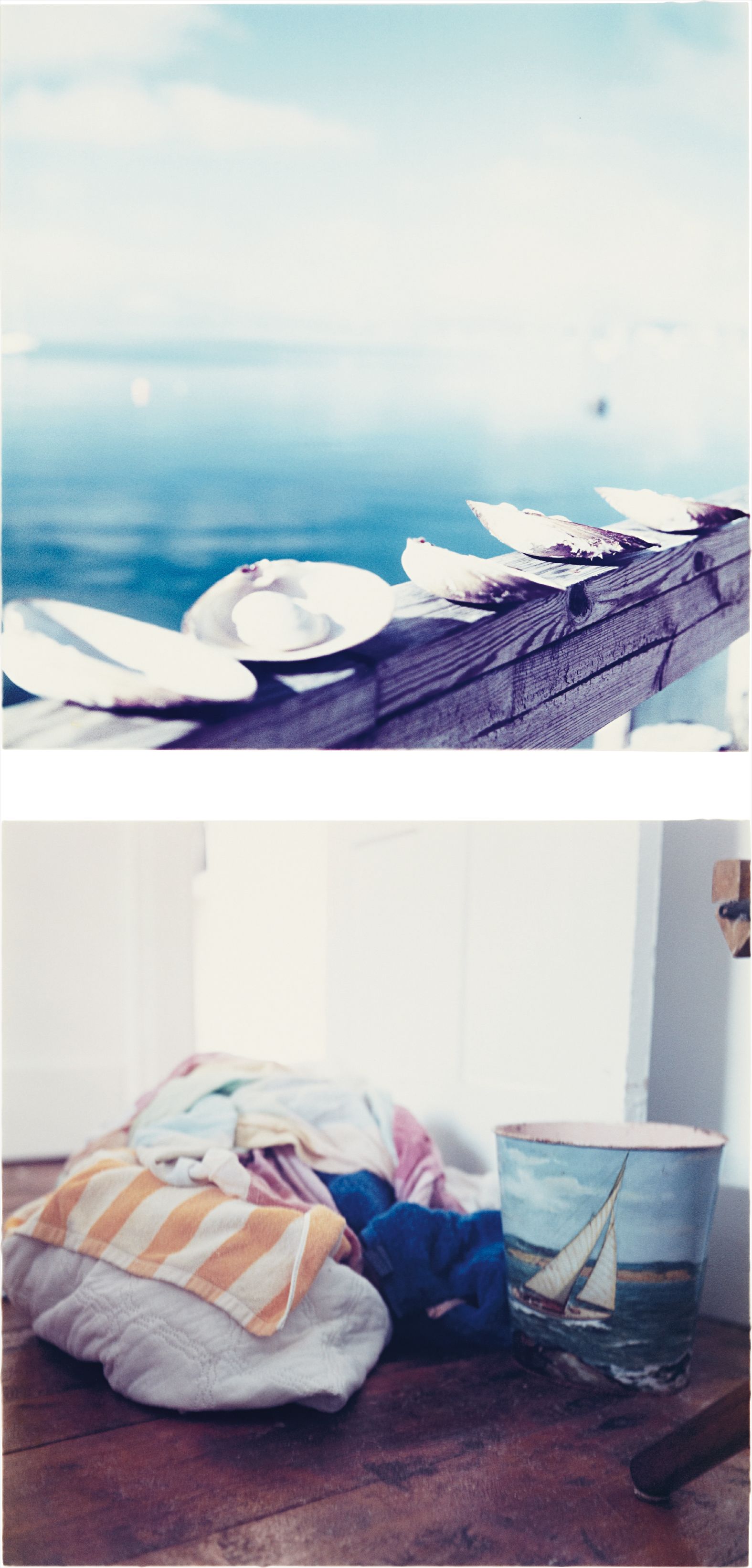 Jack Pierson — Two Works: i) Shells on Rail, P-town; ii) Guest Room Still Life P-town