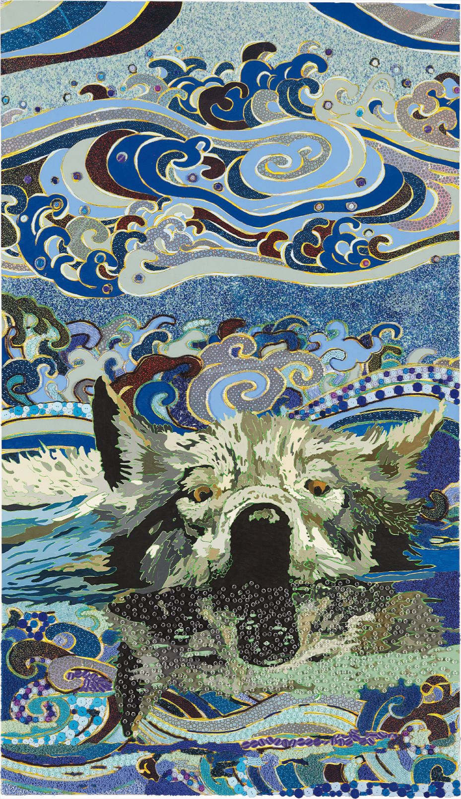 Lobo nadando (Wolf Swimming)