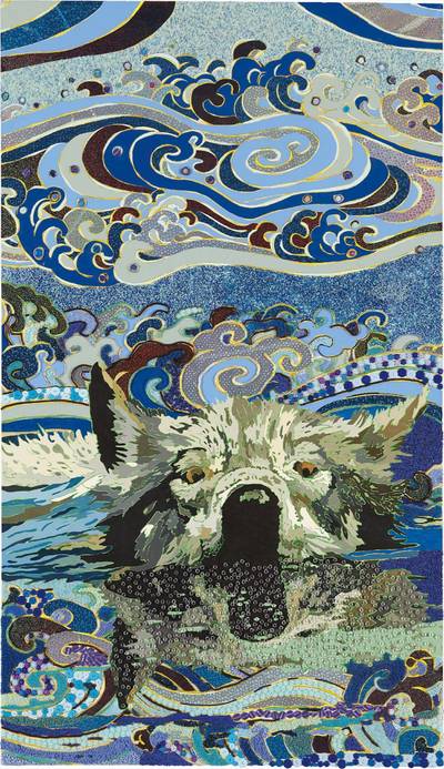 Lobo nadando (Wolf Swimming)