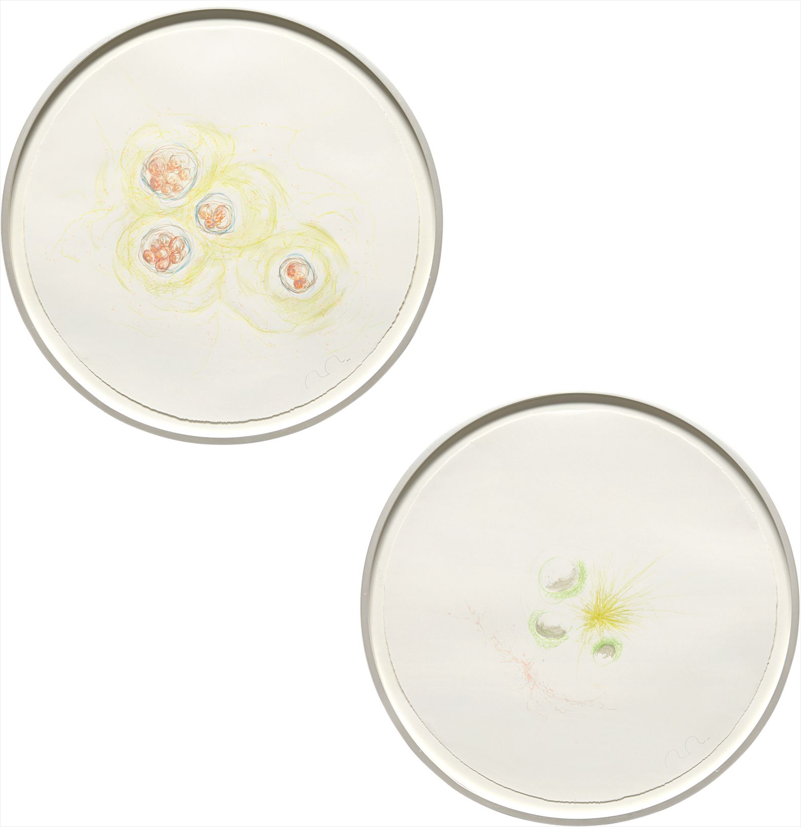 Mariko Mori — Two Works: i) Connected World (Drawing II); ii) Connected World (Drawing III)