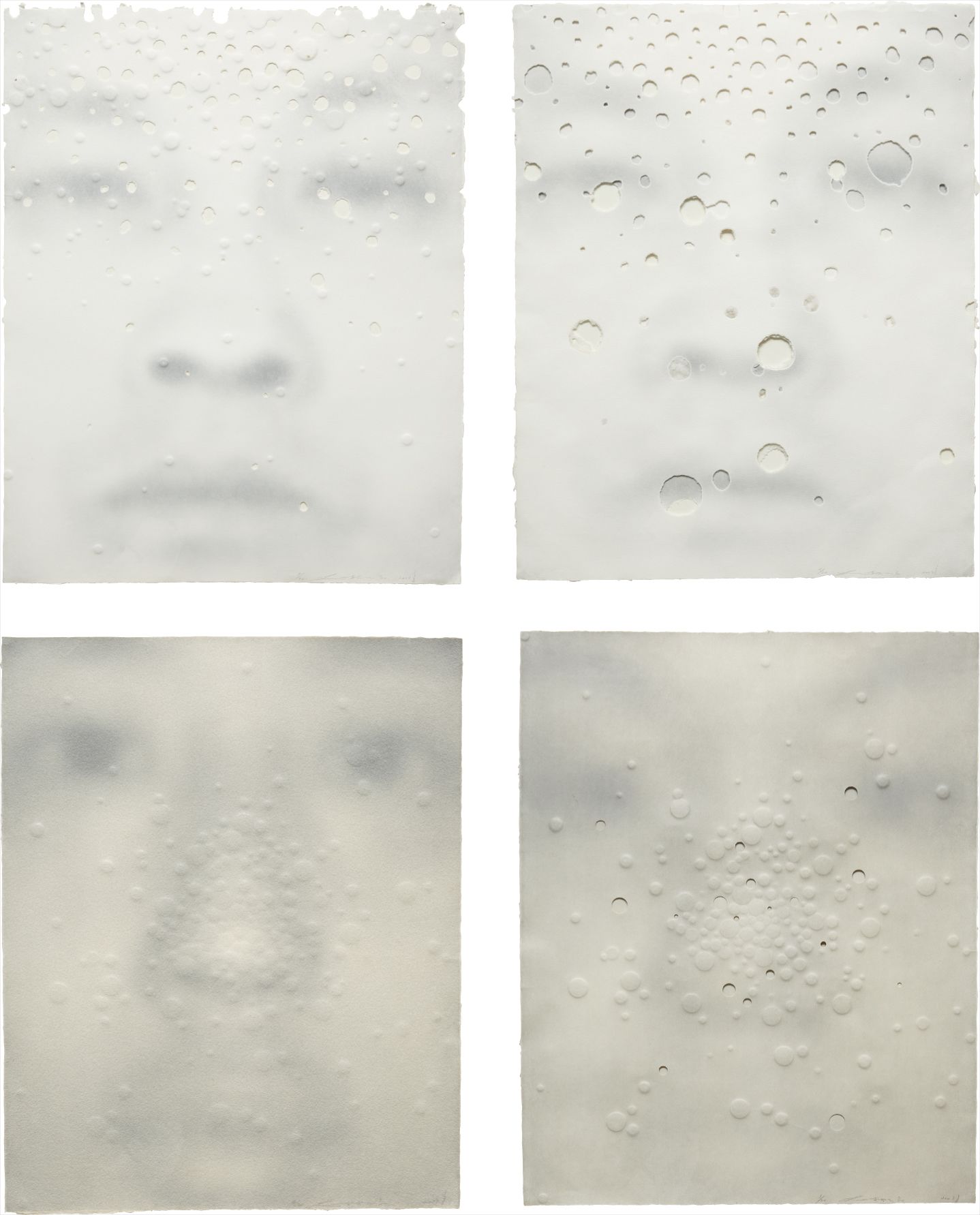 Lin Tianmiao — Four Works: i) Focus IX B; ii) Focus VI A; iii) Focus IX A; iv) Focus XII A