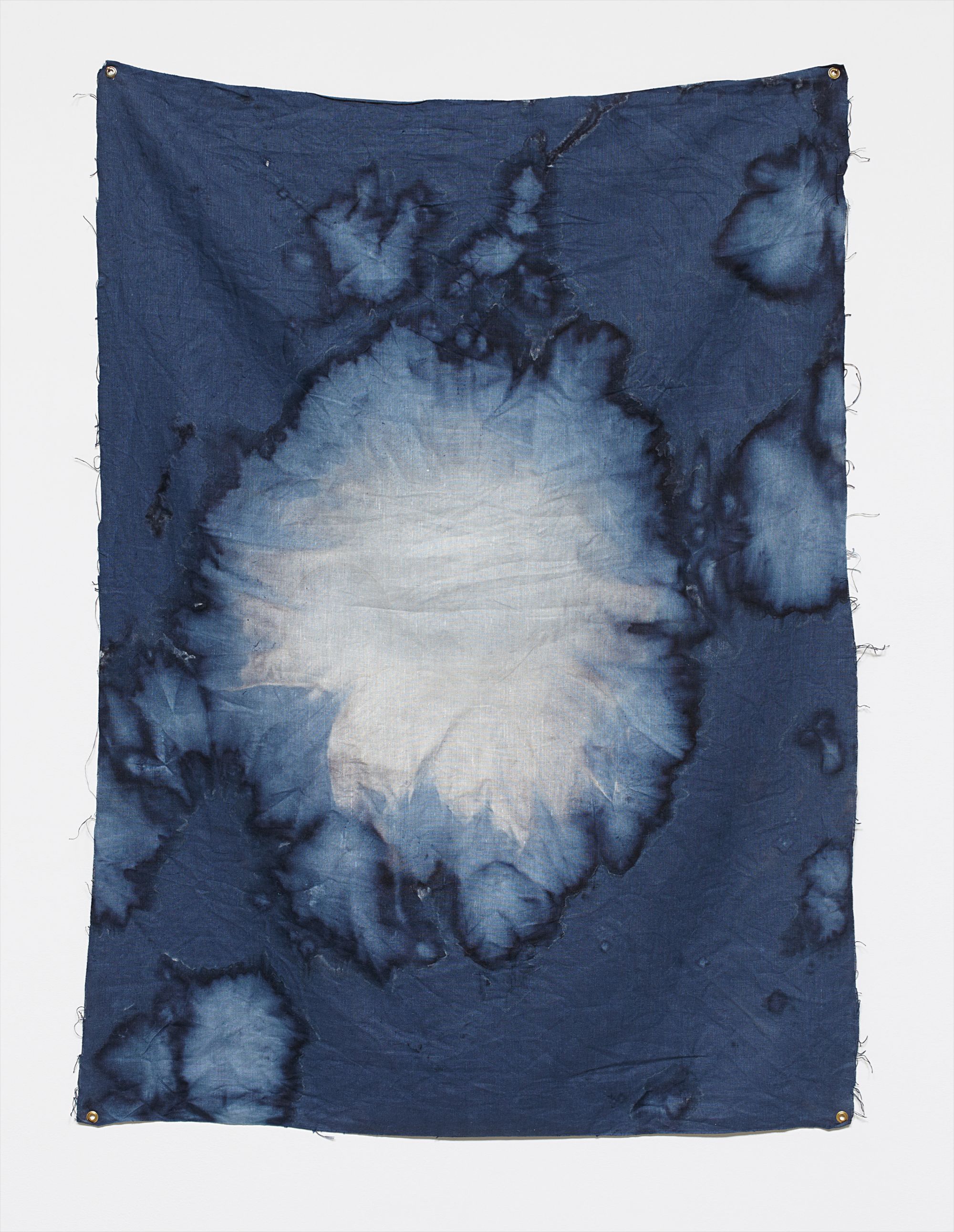Sam Falls — hand dyed linen, metal grommets