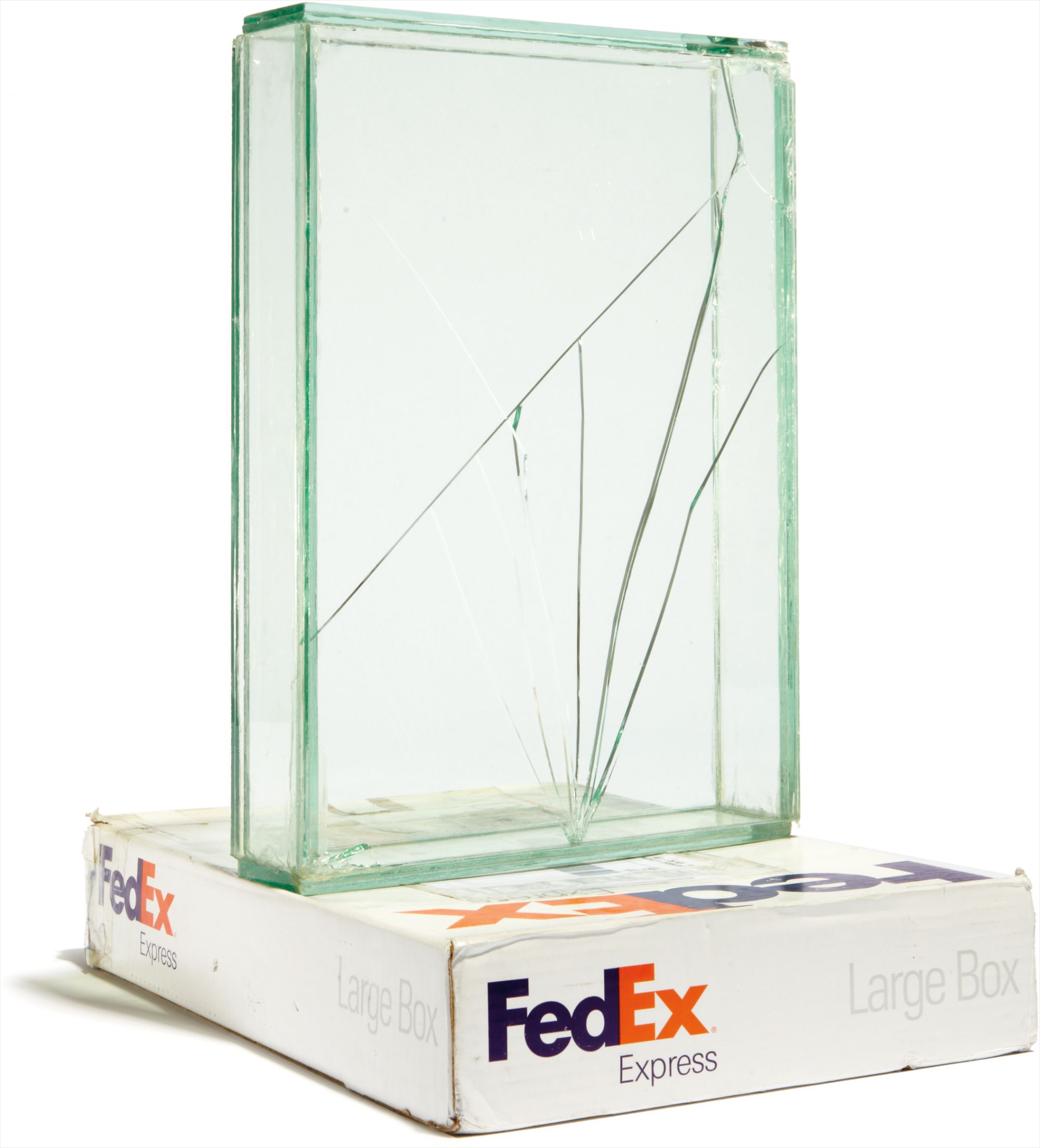 Walead Beshty — FedEx® Large Box ©2005 FEDEX 139751 REV 10/05 SSCC, Priority Overnight, Los Angeles-New York trk#795506878000, November 27-28, 2007