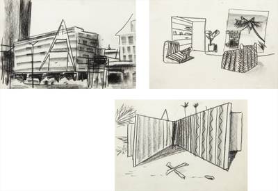 Three works: (i) O.T. (Zeichnung), WV 366; (ii) O.T. (Zeichnung), WV 372; (iii) O.T. (Zeichnung), WV 379