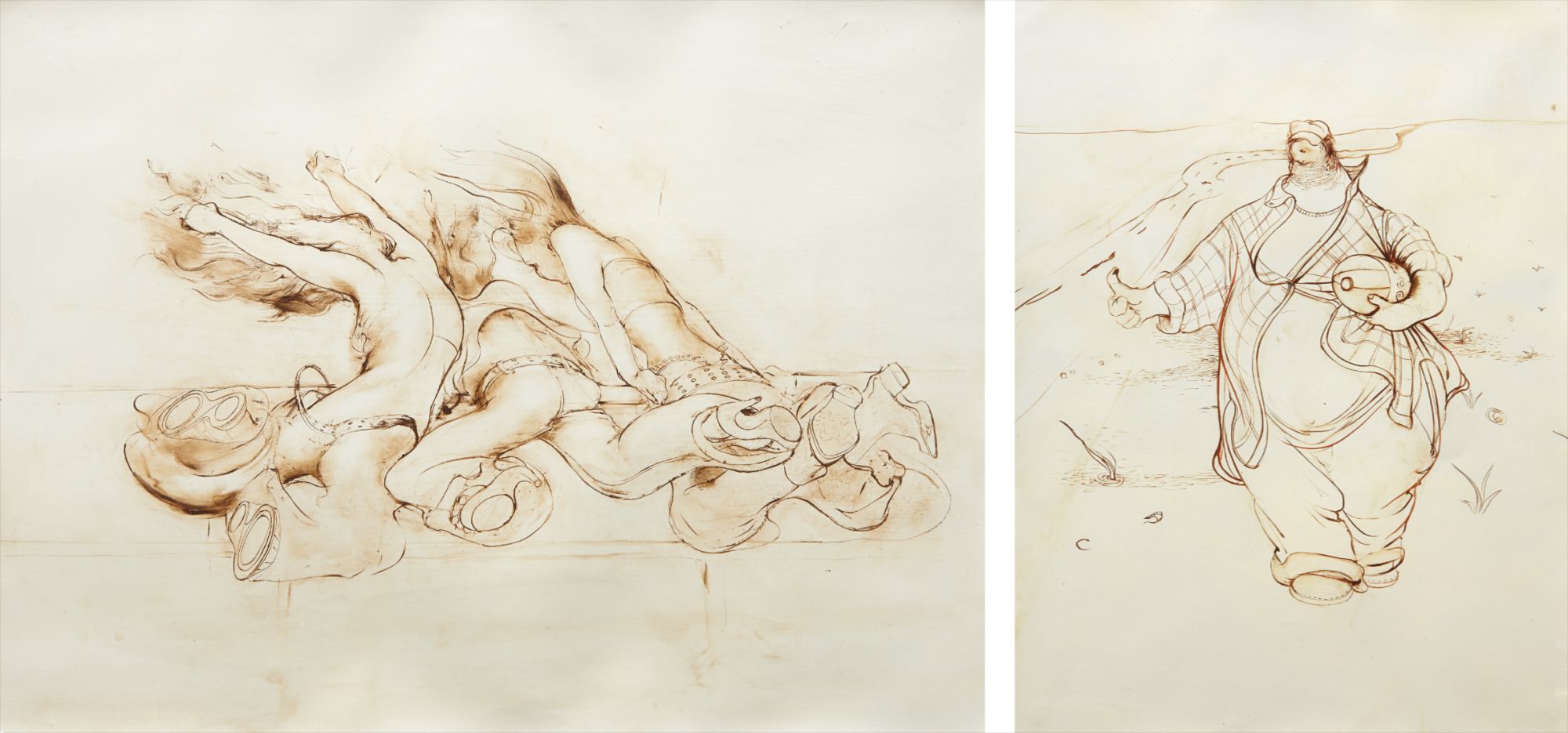 Two works: (i) Girls at a Rock Concert, 2004; (ii) Hitch-Hiker, 2003